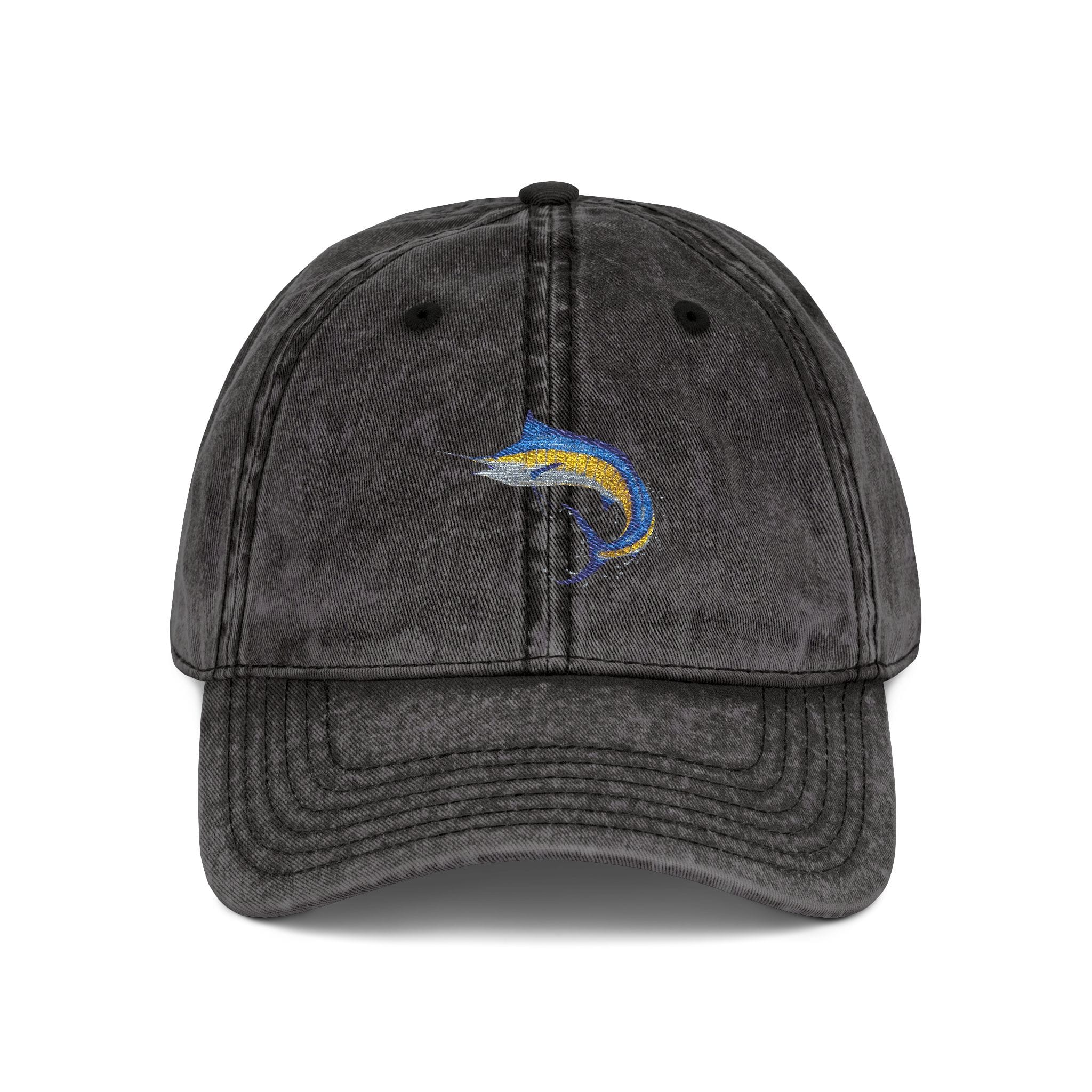 Salt Skins Hats Black / One size Blue Marlin Embroidered Vintage Fish Cap by Salt Skins Apparel