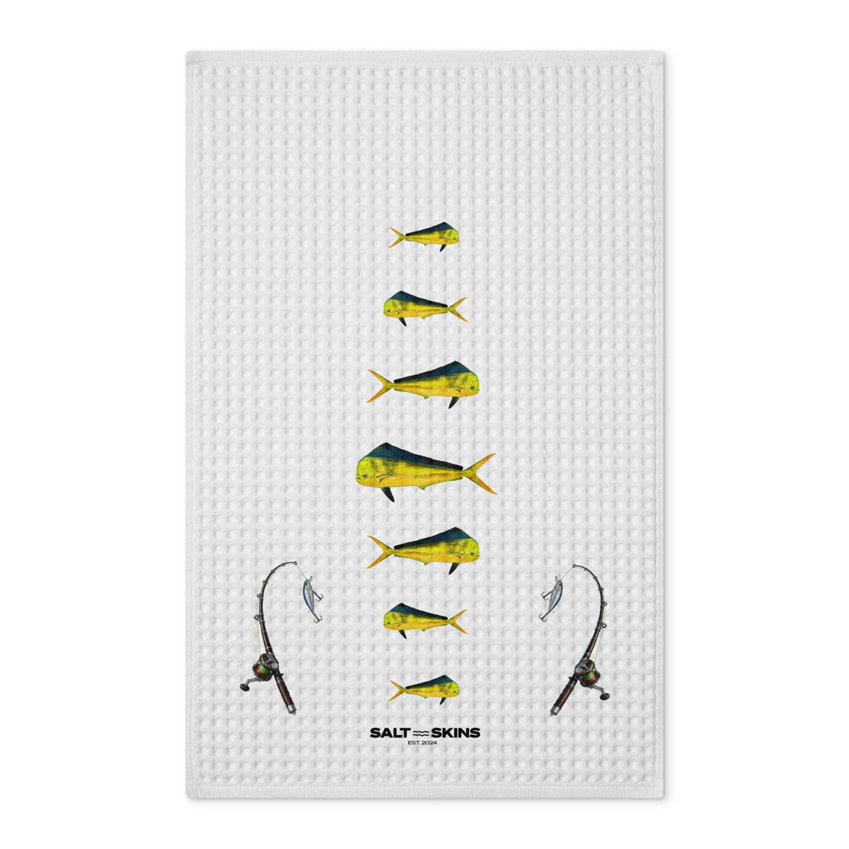 Home Decor 16'' x 25'' / White Mahi Waffle Tea Towel by Salt Skins Printify