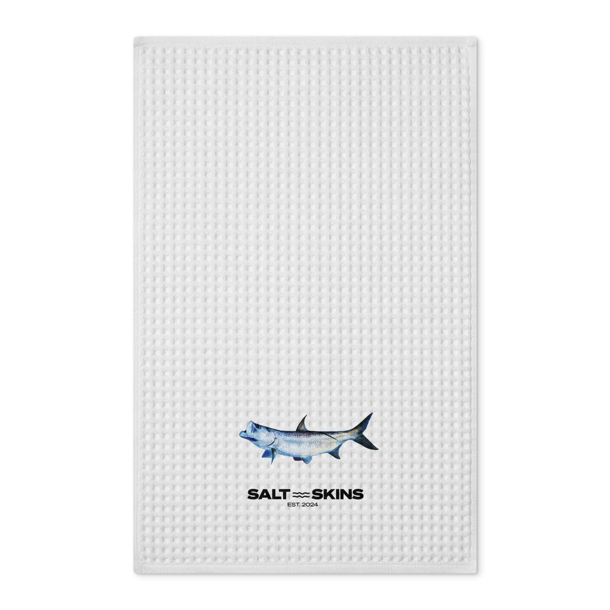 Home Decor 16'' x 25'' / White Tarpon Waffle Tea Towel Salt Skins