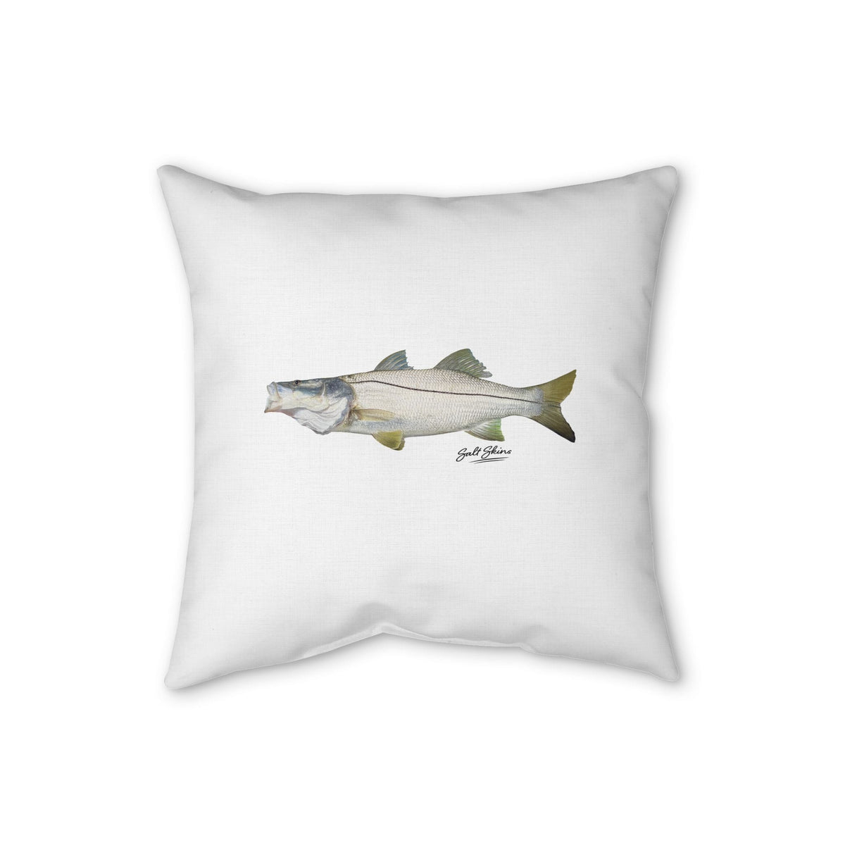 Home Decor 18" × 18" Snook Faux Linen Pillow by Salt Skins Salt Skins