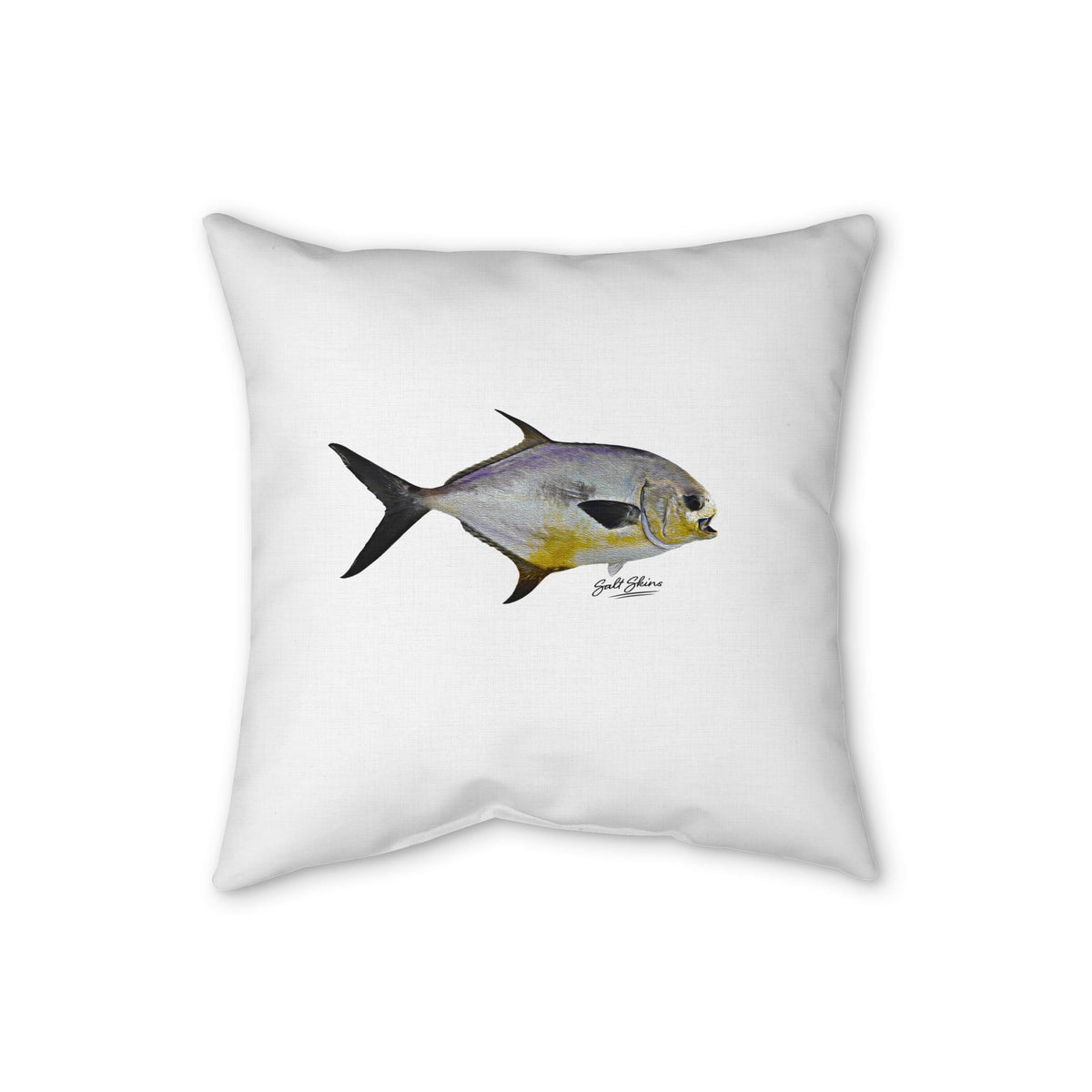 Home Decor 20" × 20" Permit Faux Linen Pillow by Salt Skins Salt Skins