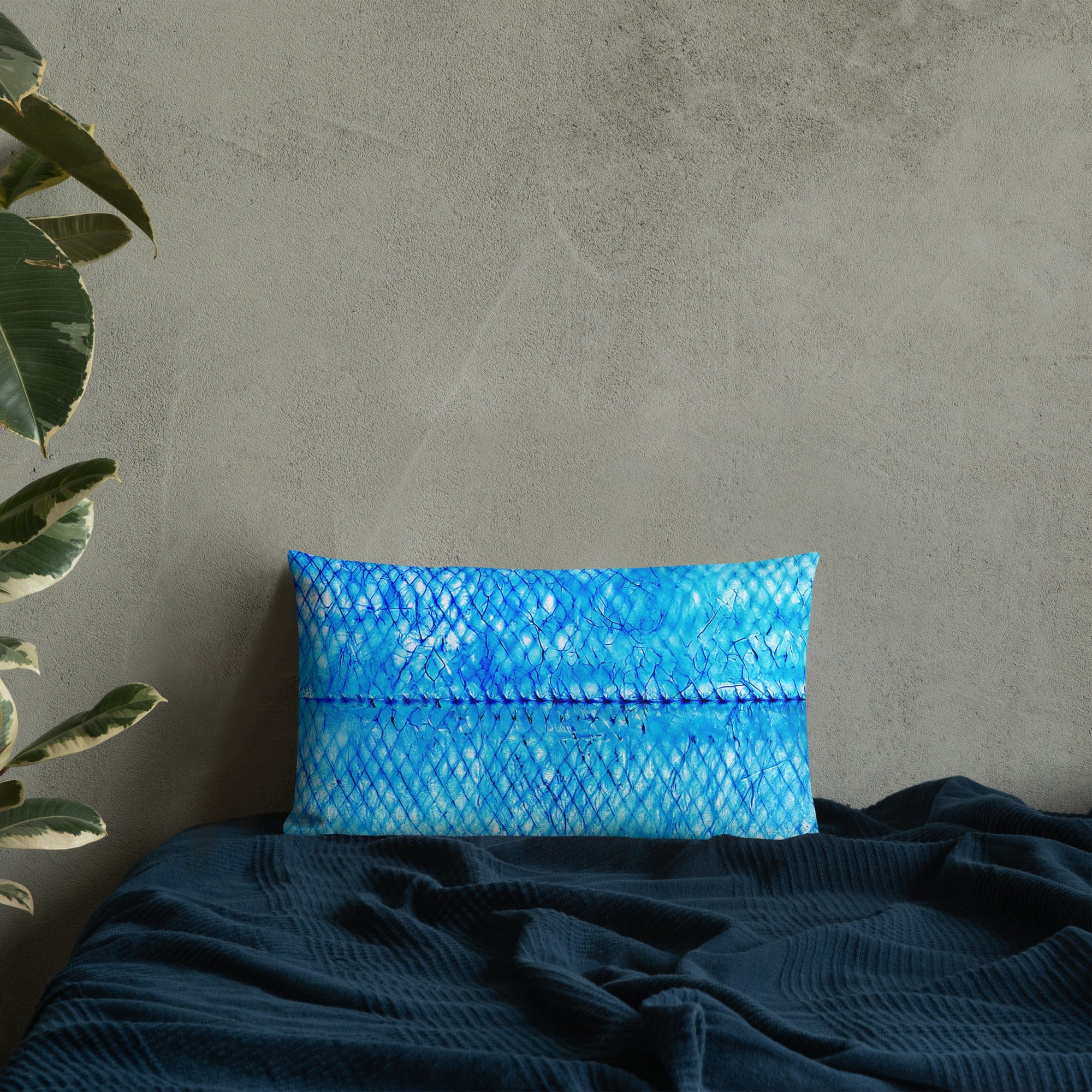 Salt Skins Home Decor Sea Angler Collection Blue Mackerel - Throw Pillow