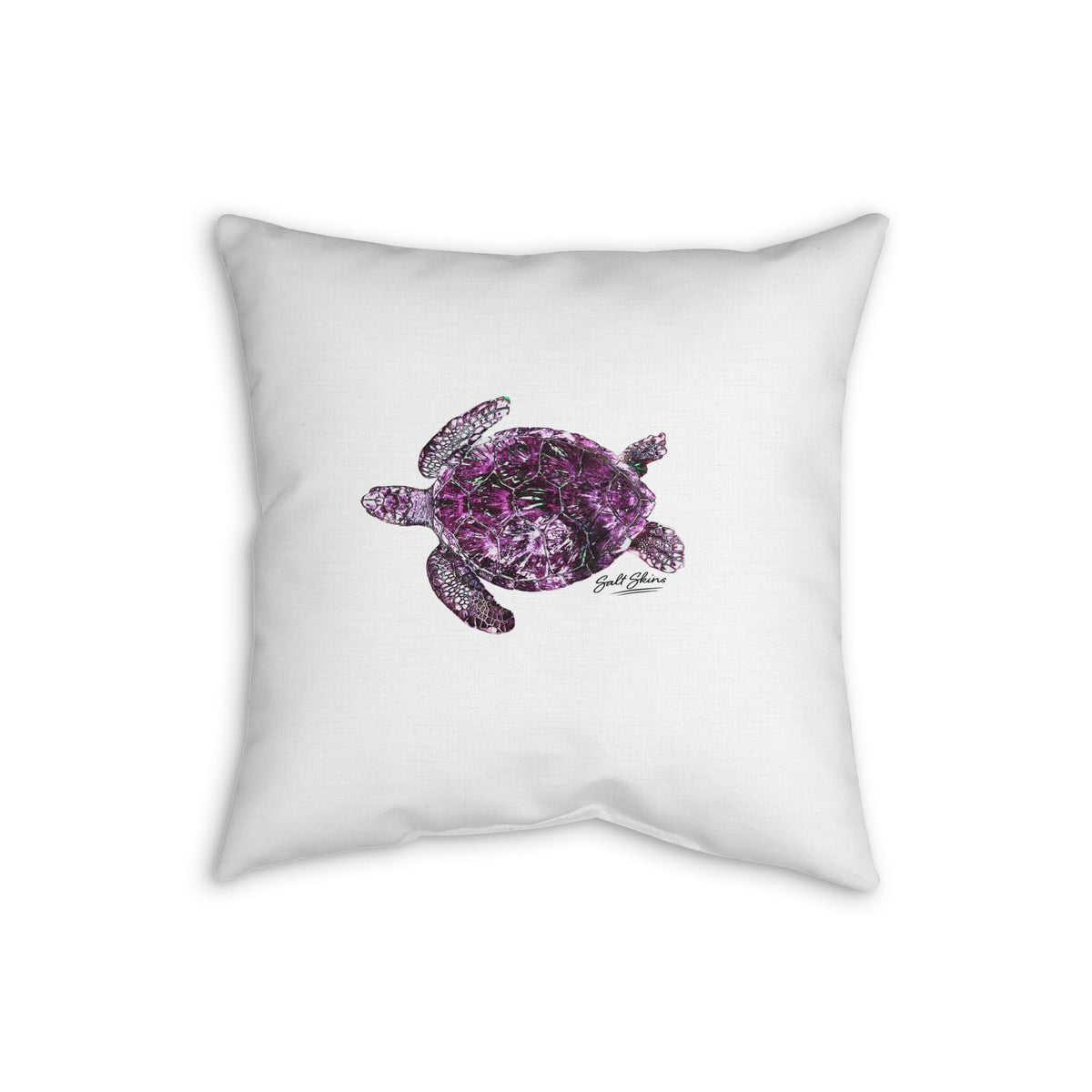Home Decor Sea Turtle Faux Linen Pillow by Salt Skins Salt Skins