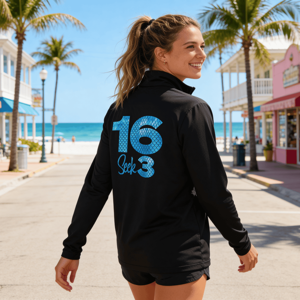 Long-Sleeve Hoodie Seek 3:16 Soft Touch Performance Unisex Quarter Zip Salt Skins