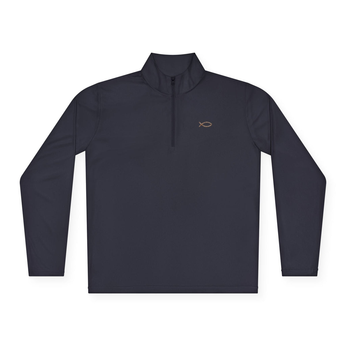 Long-sleeve True Navy / XS "Redeemed" Ichthus Fish Quarter Zip Pullover Salt Skins