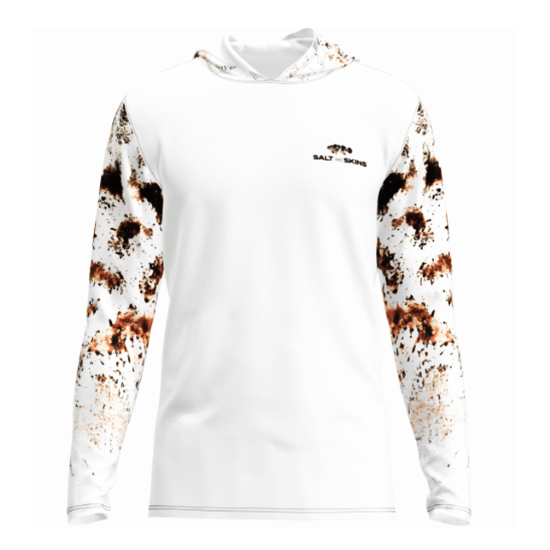Salt Skins Men's Performance Hoodie Black Grouper Men's Long Sleeve Performance Hoodie (b2b)