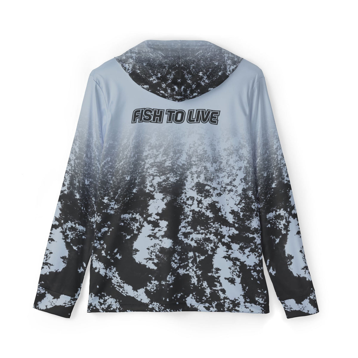 Men's Performance Hoodie Fishaholic Steel Blue Gag Camo Performance Hoodie Salt Skins