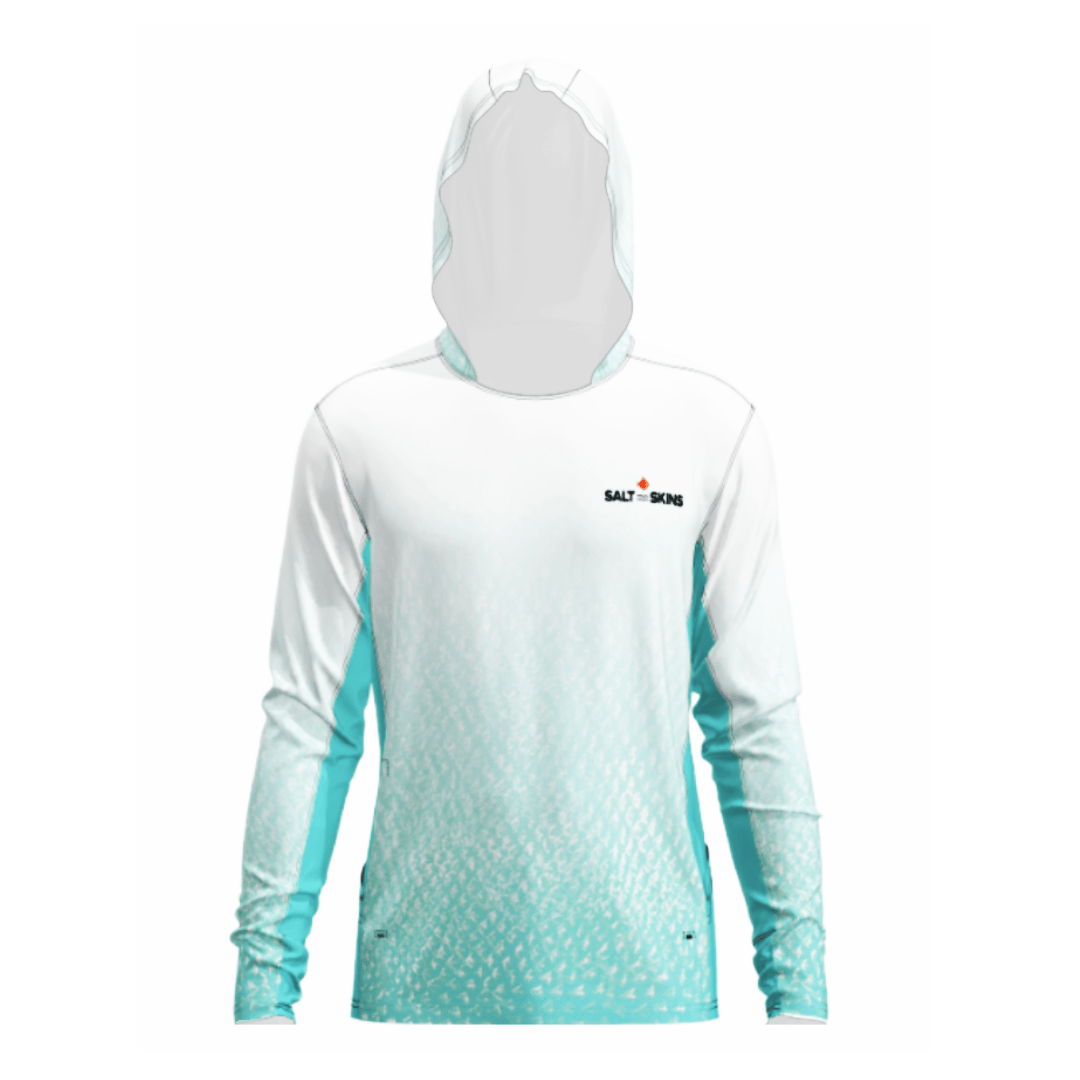Men's Performance Hoodie Green Sky Water Camo Side Vent Performance Hoodie (b2b) Salt Skins