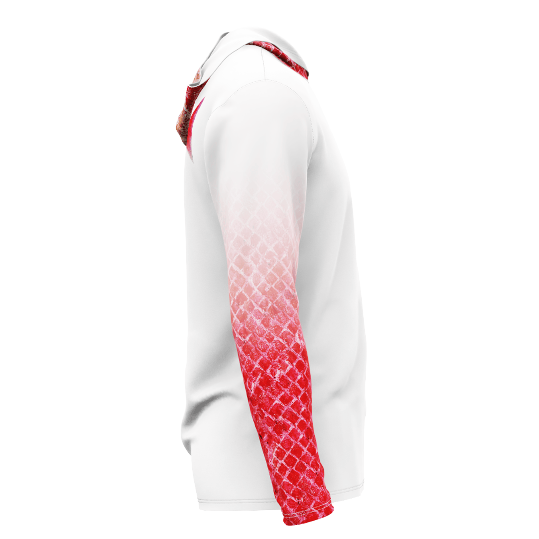 Salt Skins Men's Performance Hoodie Red Snapper Illustration Men's Long Sleeve Performance Hoodie (b2b)