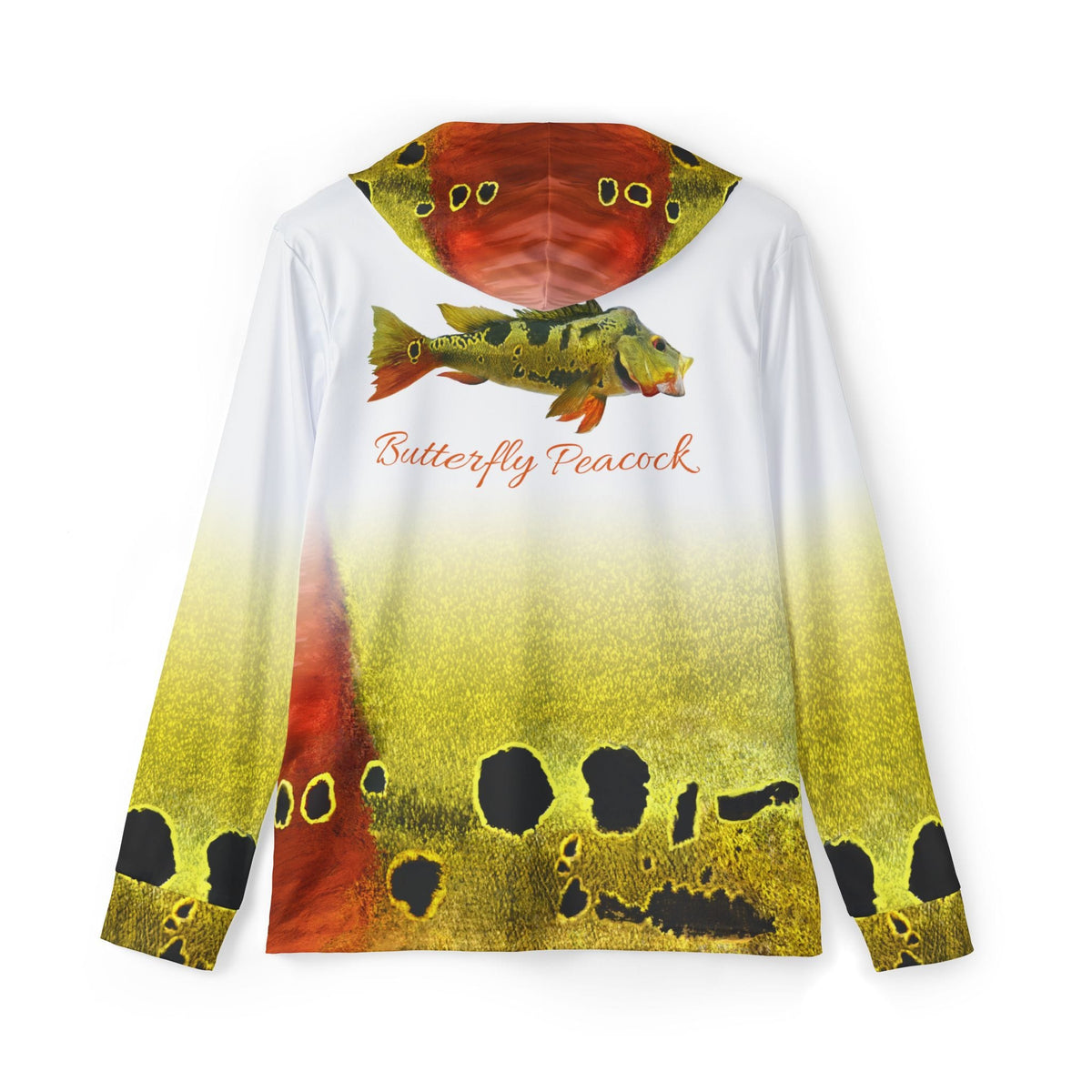 Men's Performance Hoodie Wildside Butterfly Peacock Bass Performance Fishing Shirt Salt Skins