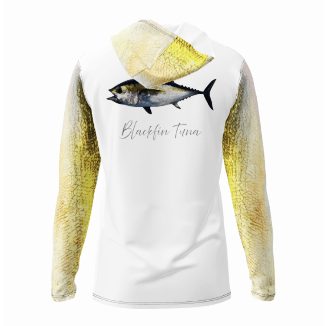 Salt Skins Men's Performance Hoodie Yellow Pink Gold / XS Multi-Color Tuna Men's Long Sleeve Performance Hoodie (b2b)