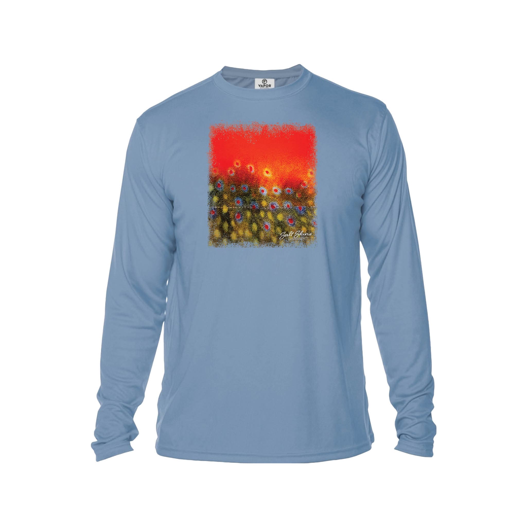 Men's Performance Shirt Columbia Blue / XS Wild Brook Trout Men's Performance Fishing Crew Neck