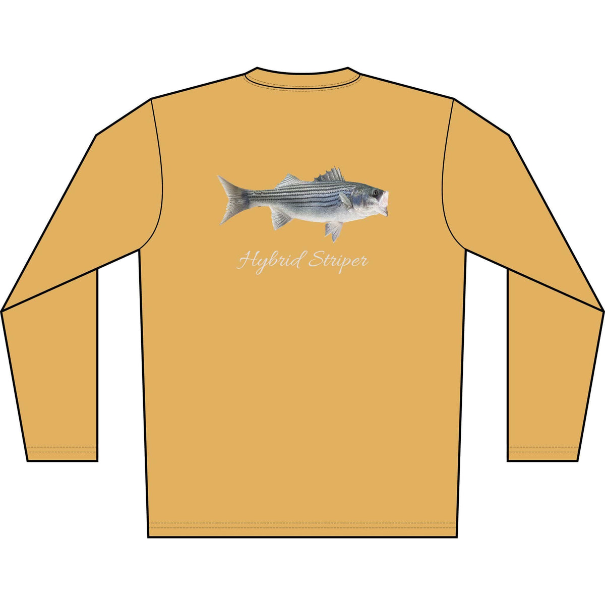 Men's Performance Shirt Hybrid Striper Bass Men's Performance Fishing Crew Neck Salt Skins
