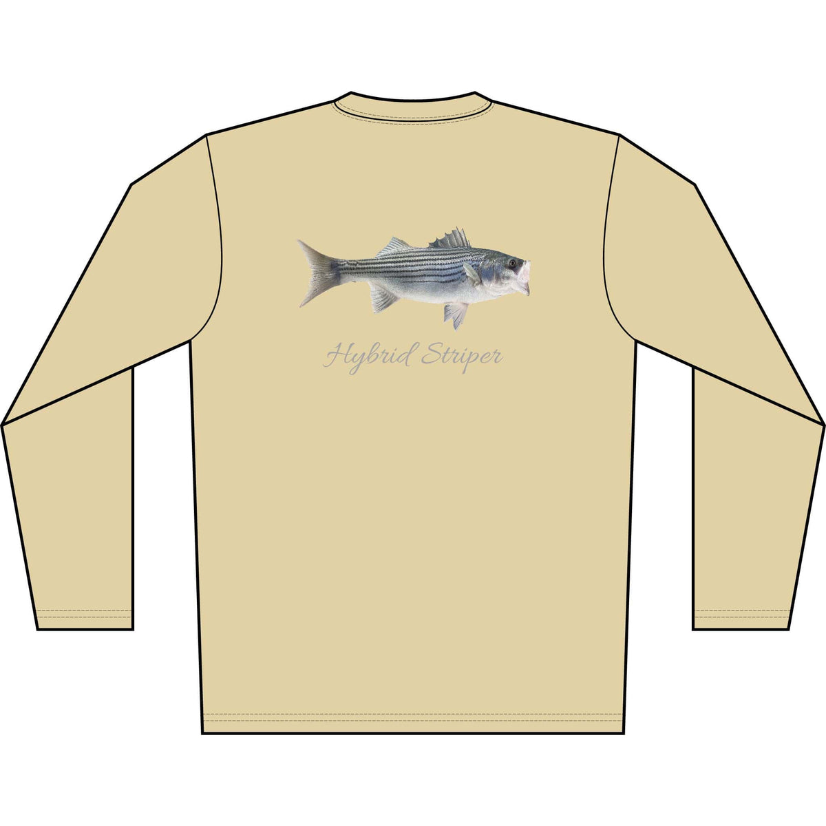 Men's Performance Shirt Hybrid Striper Bass Men's Performance Fishing Crew Neck Salt Skins