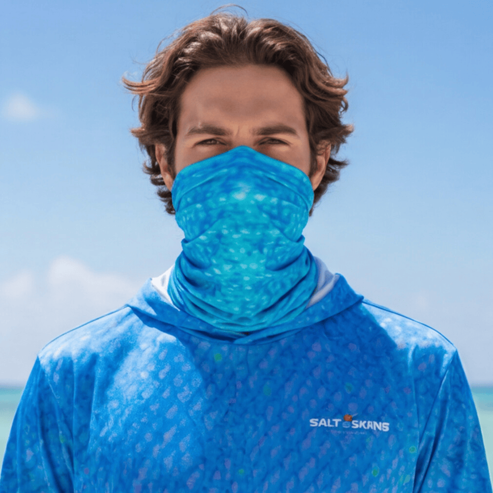 Salt Skins Neck Gaiter Blue / XS Flats Blue Sky Series - Lightweight Neck Gaiter