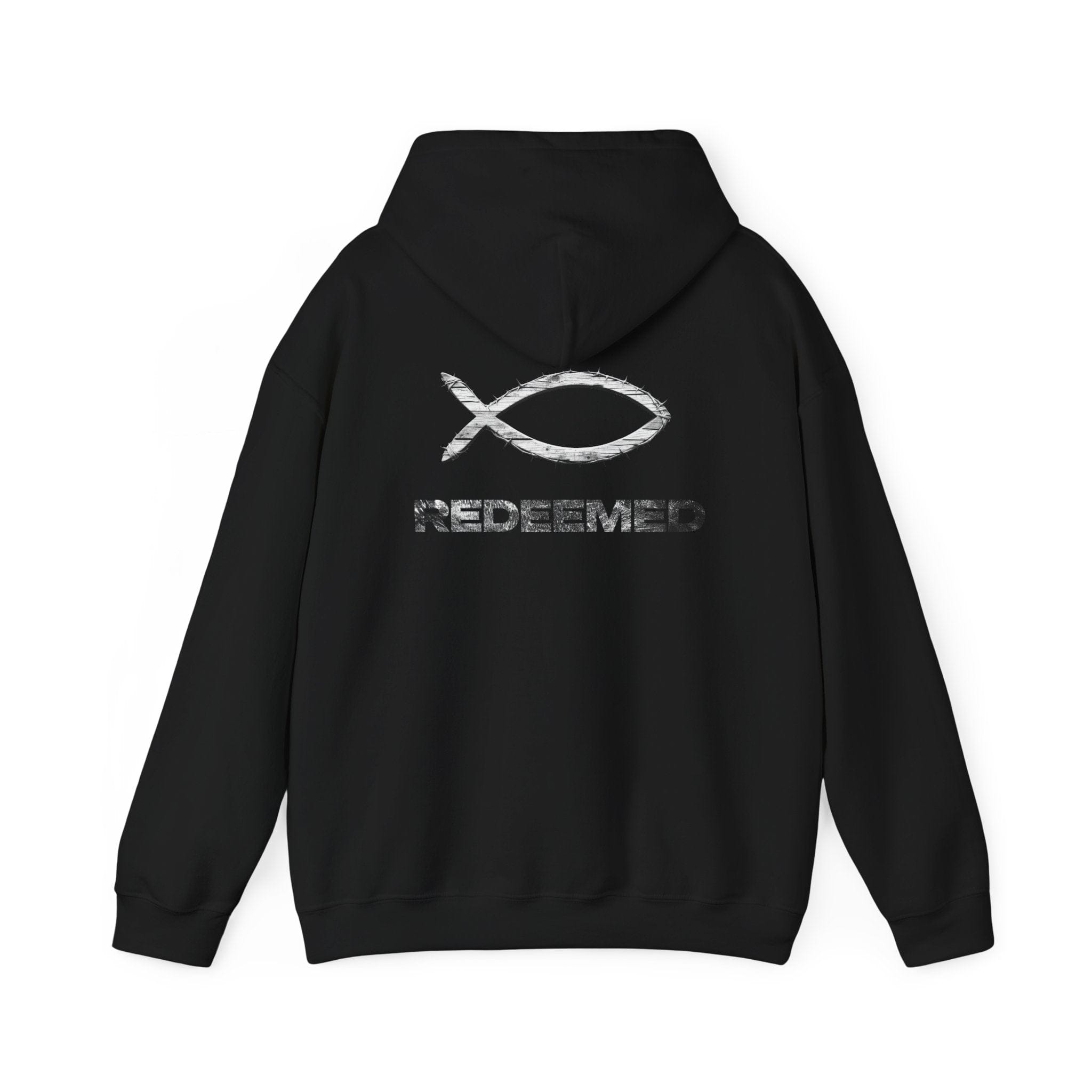 Printify Hoodie Redeemed – “By the Blood” Hooded Sweatshirt - Ichthus Collection