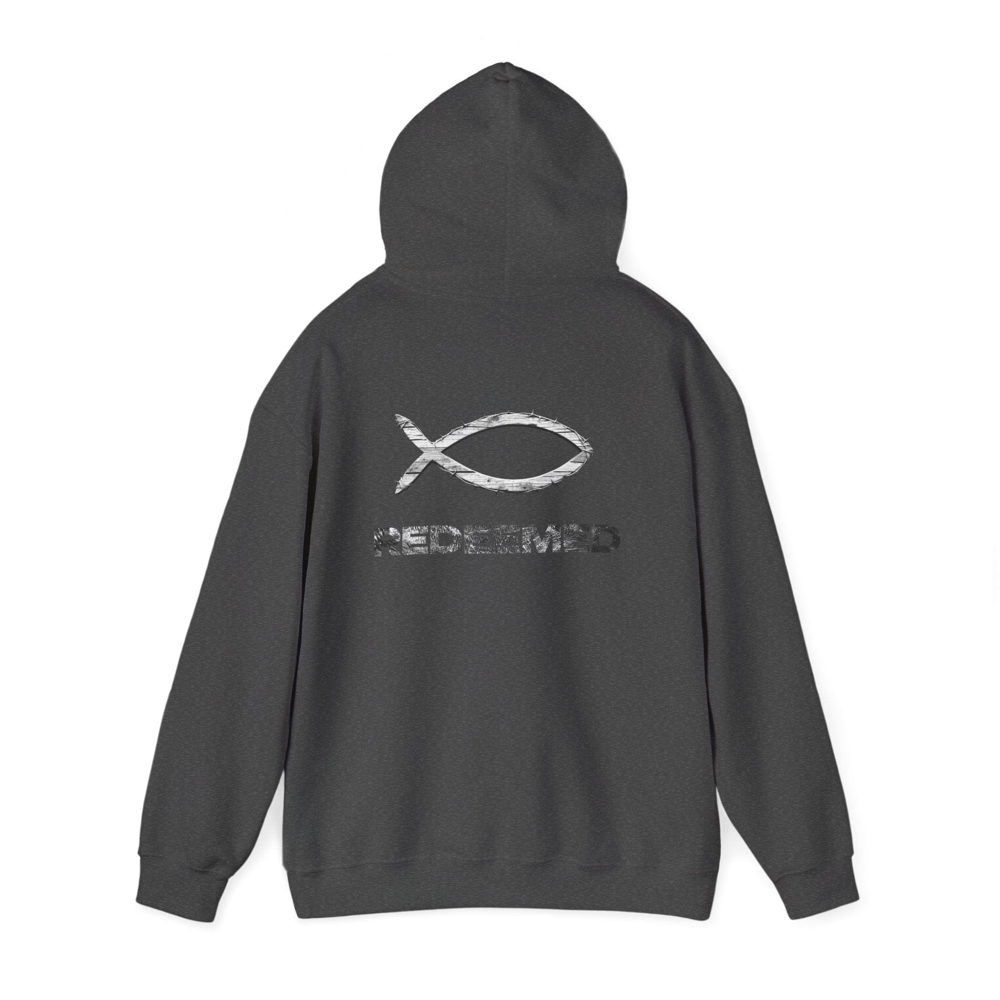 Printify Hoodie Redeemed – “By the Blood” Hooded Sweatshirt - Ichthus Collection