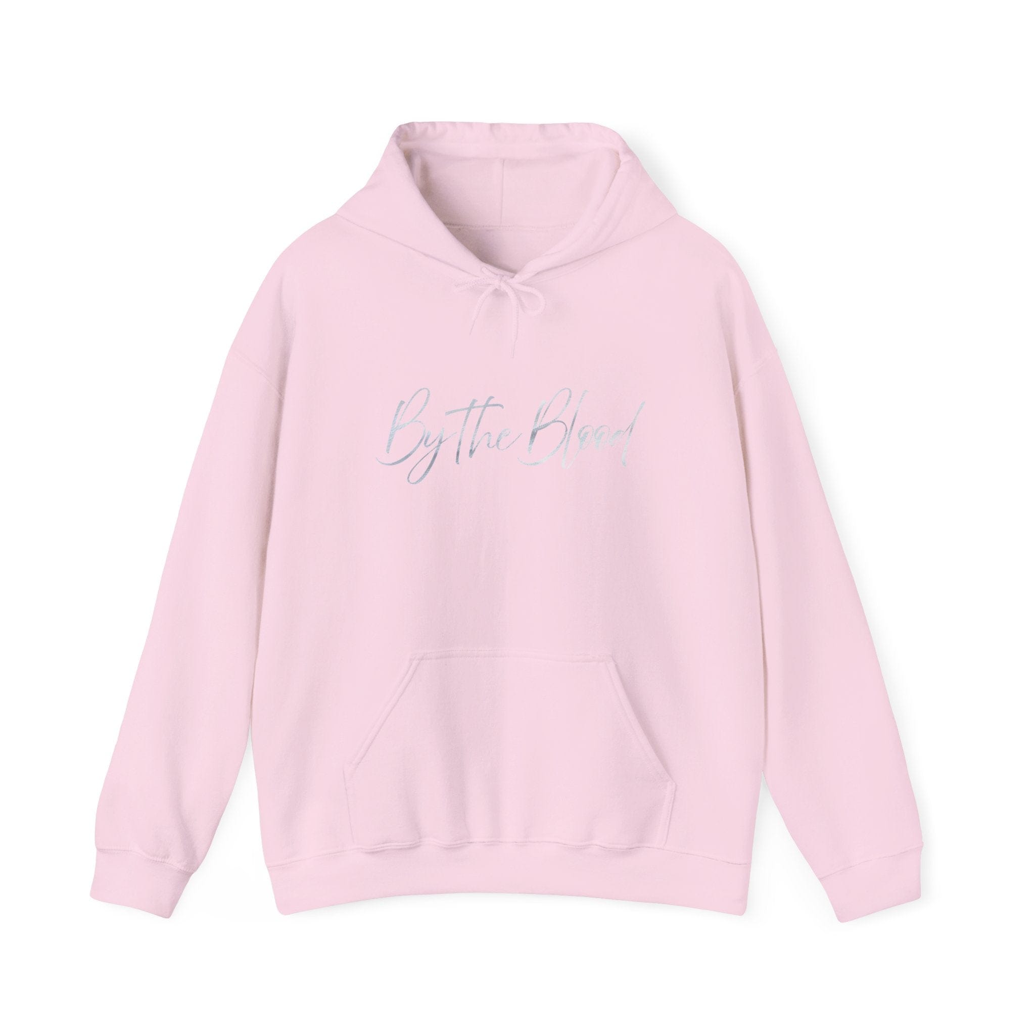 Printify Hoodie S / Light Pink Redeemed – “By the Blood” Hooded Sweatshirt - Ichthus Collection