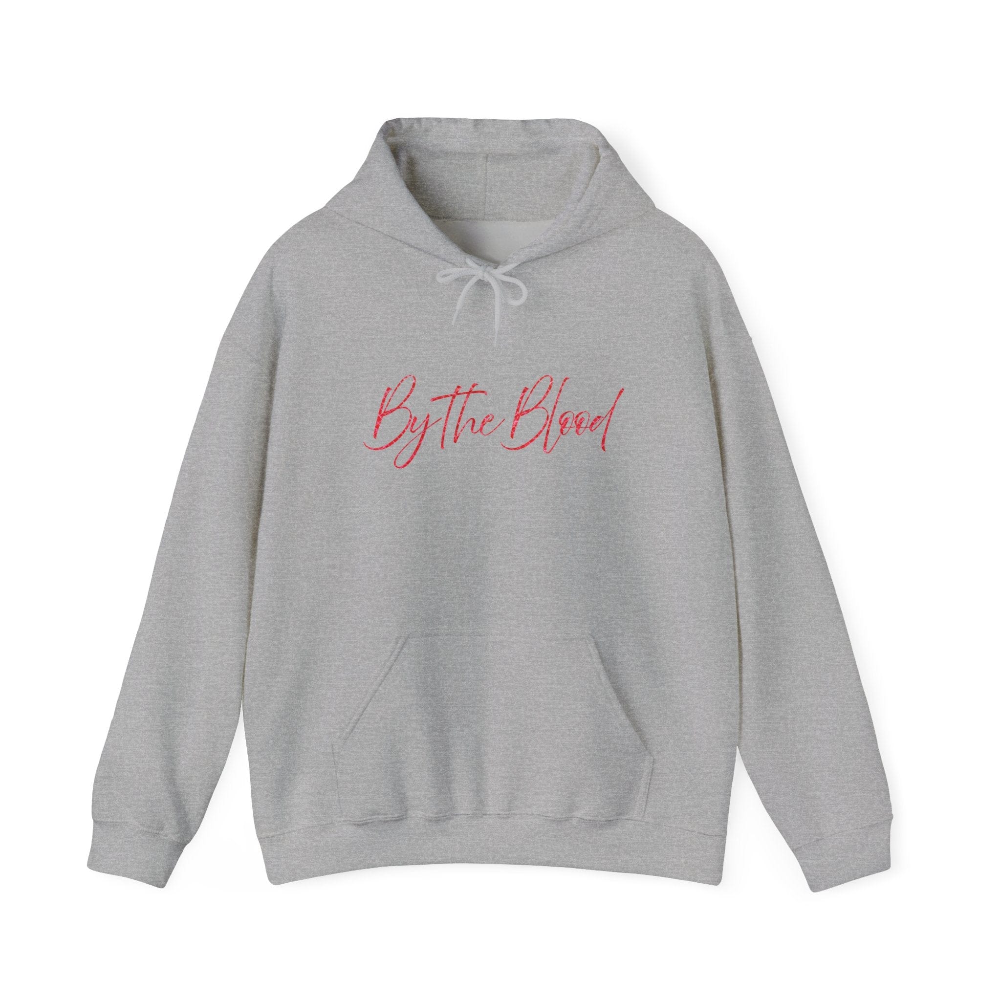 Printify Hoodie S / Sport Grey Redeemed – “By the Blood” Hooded Sweatshirt - Ichthus Collection