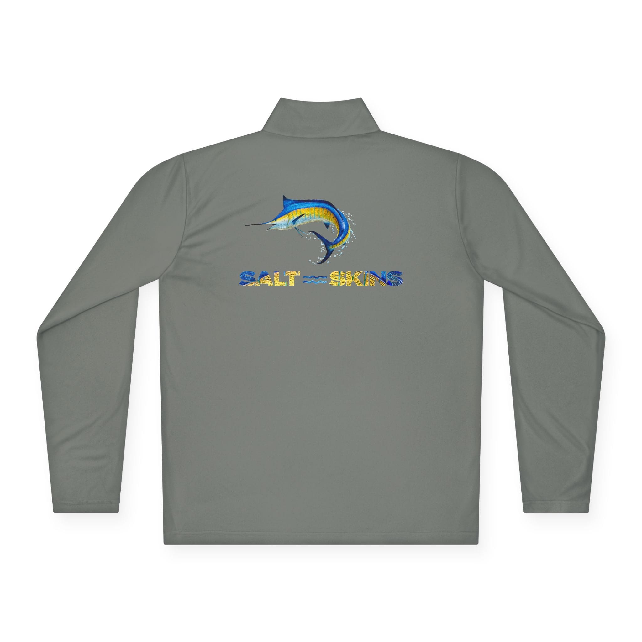 Printify Long-sleeve Blue Marlin Quarter-Zip Lightweight Pullover
