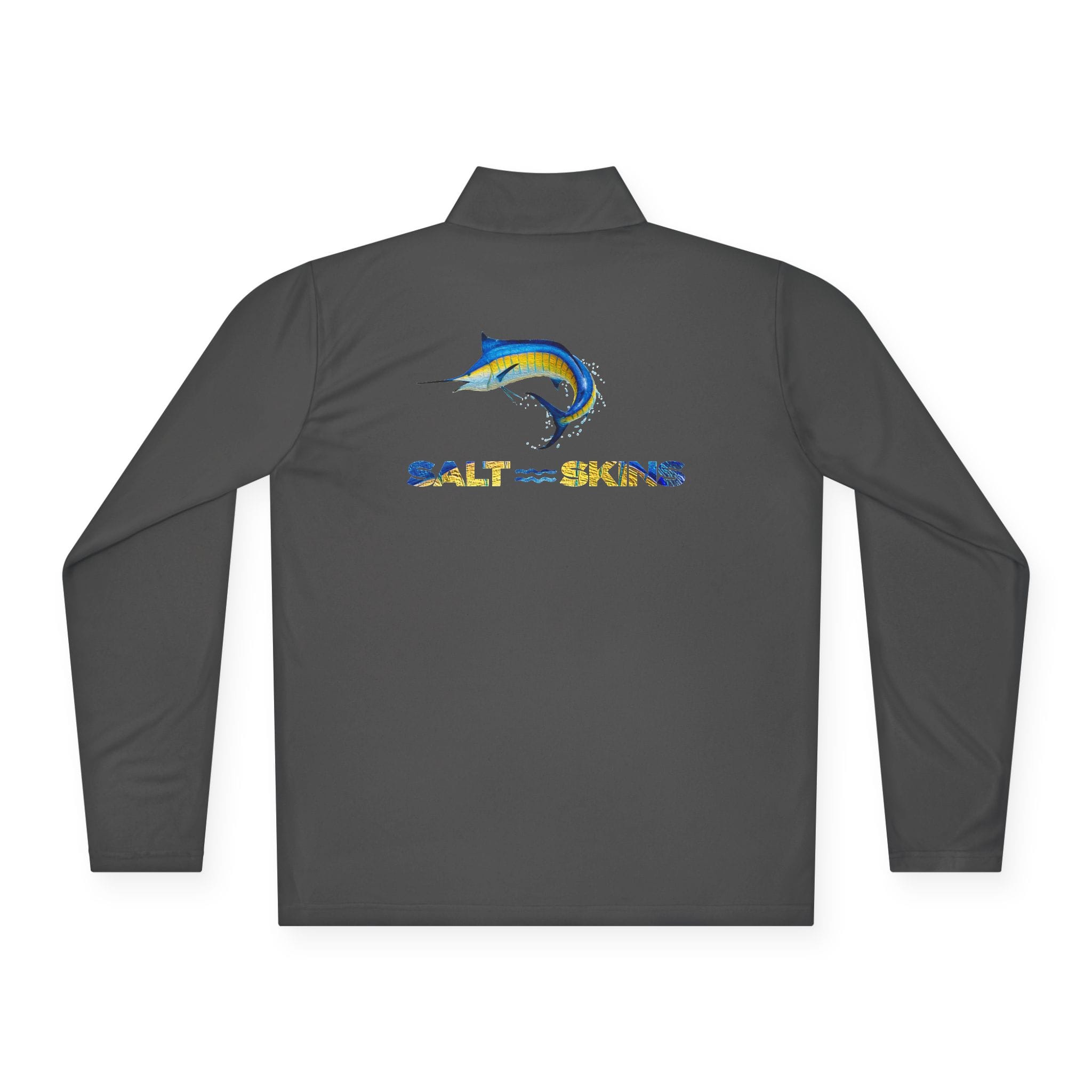 Printify Long-sleeve Blue Marlin Quarter-Zip Lightweight Pullover