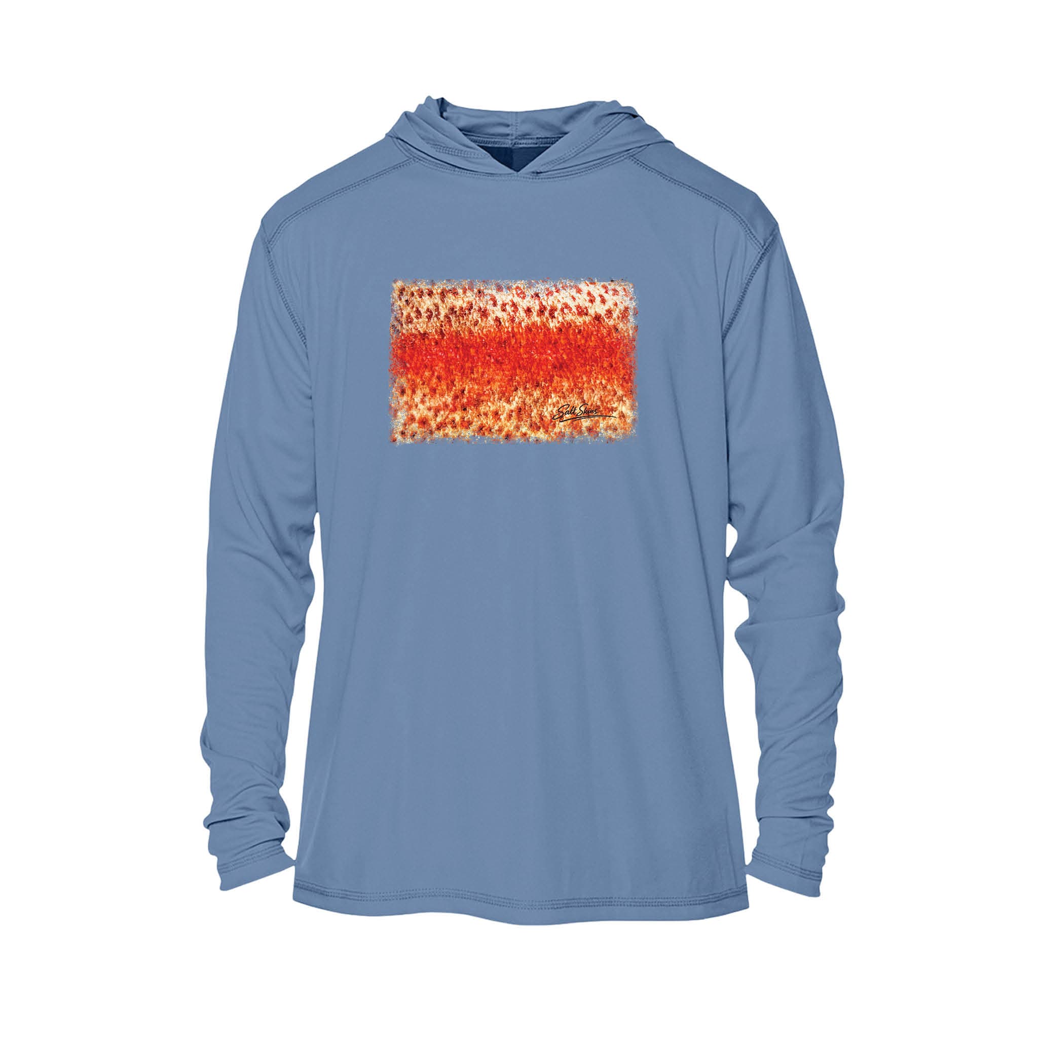 Printify Men's Long Sleeve Hoodie Columbia Blue / XS Rainbow Trout Men's Performance Hoodie