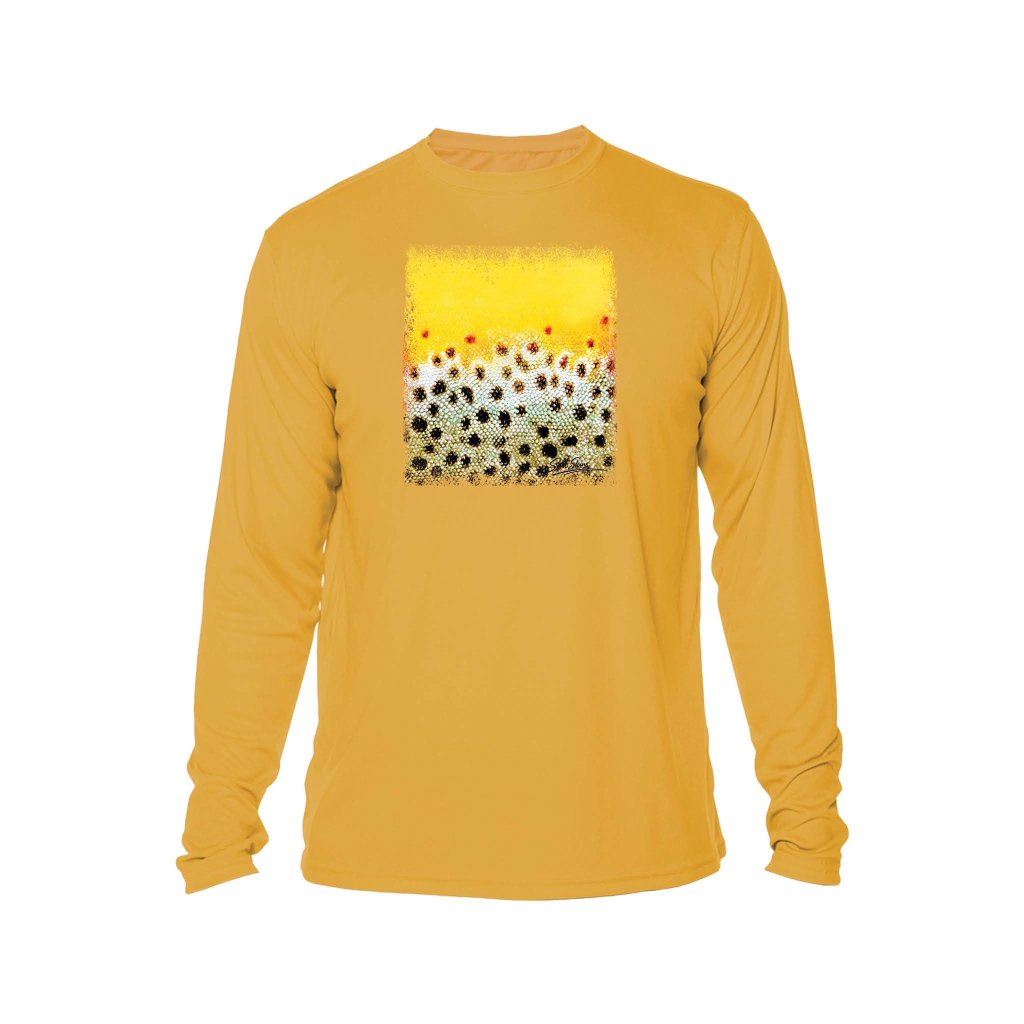 Printify Men's Performance Shirt Sunflower / XS Wild Brown Trout Men's Performance Fishing Crew Neck