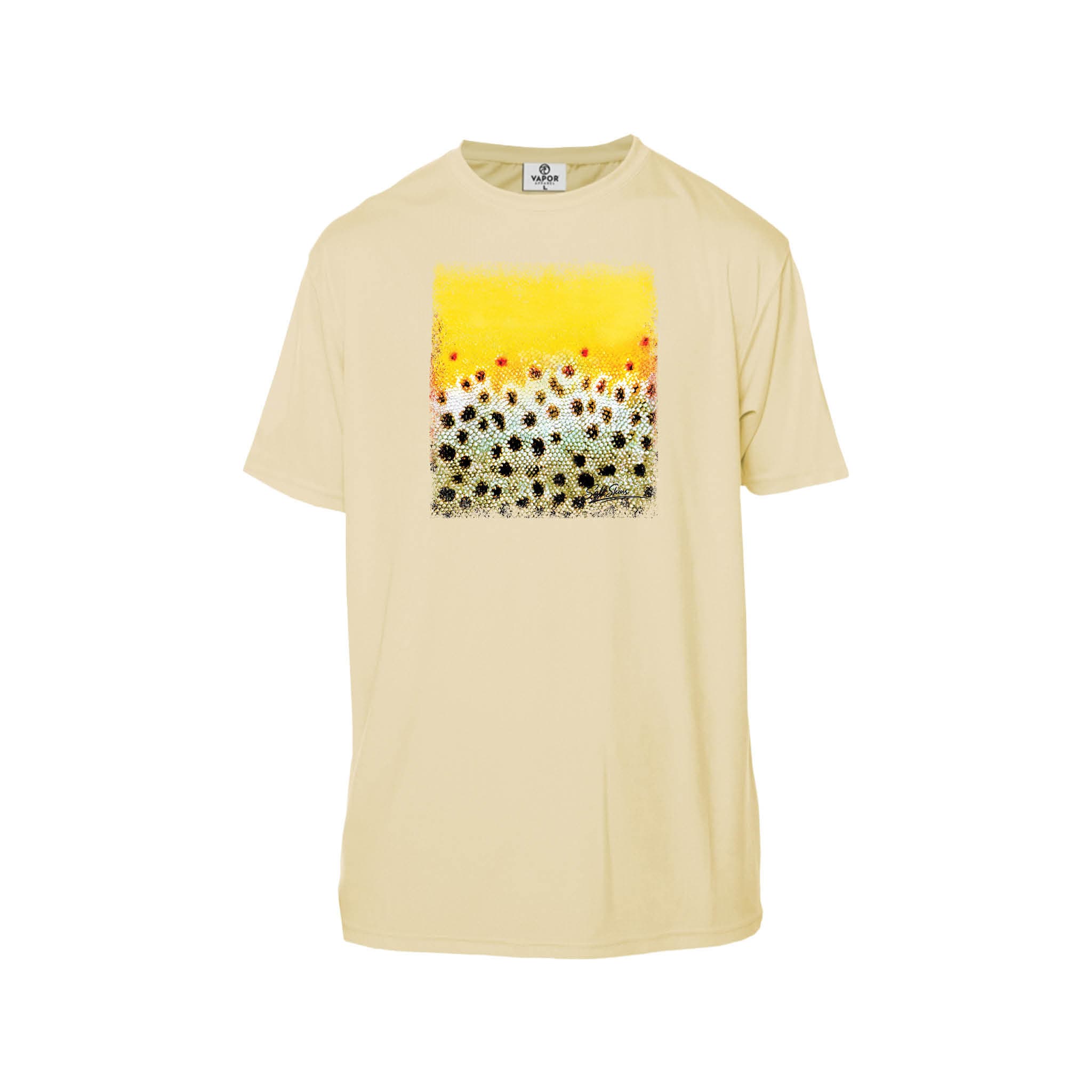 Printify Men's Performance T-Shirt Pale Yellow / S Wild Brown Trout Men's Performance T-Shirt