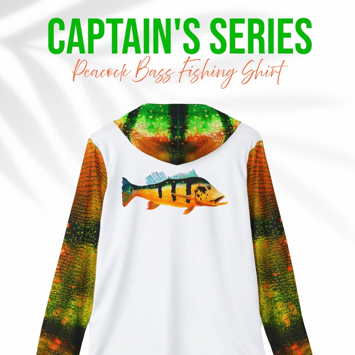 Salt Skins All Over Prints Peacock Bass II Ultimate Performance Men's Long Sleeve Fishing Shirt
