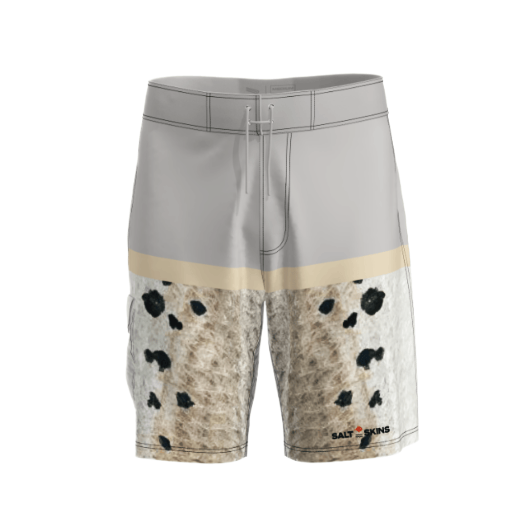 Salt Skins Apparel Men's Waterproof Fishing Shorts Grey / S Redfish Men's Waterproof Performance Fishing Shorts