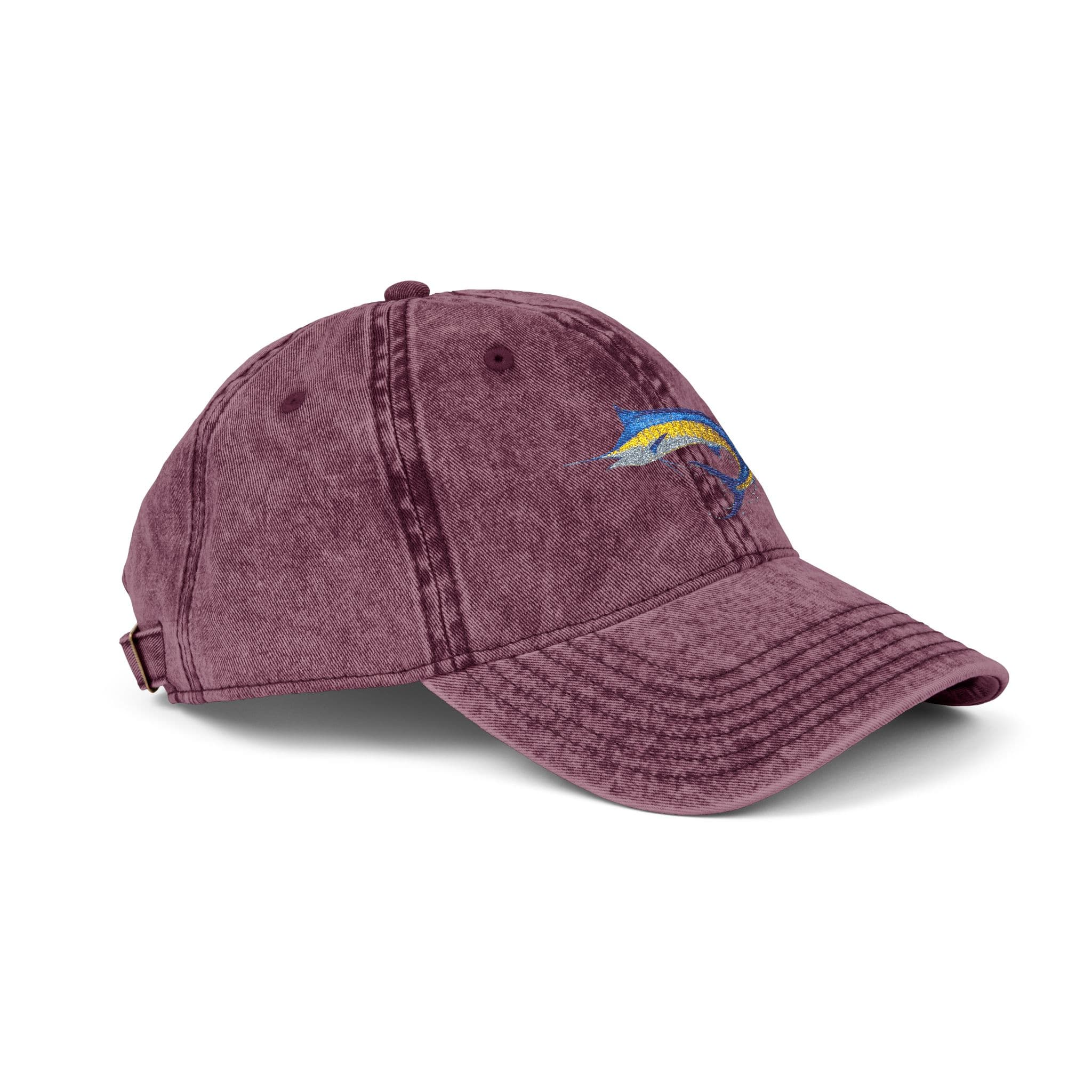 Salt Skins Hats Blue Marlin Embroidered Vintage Fish Cap by Salt Skins Apparel