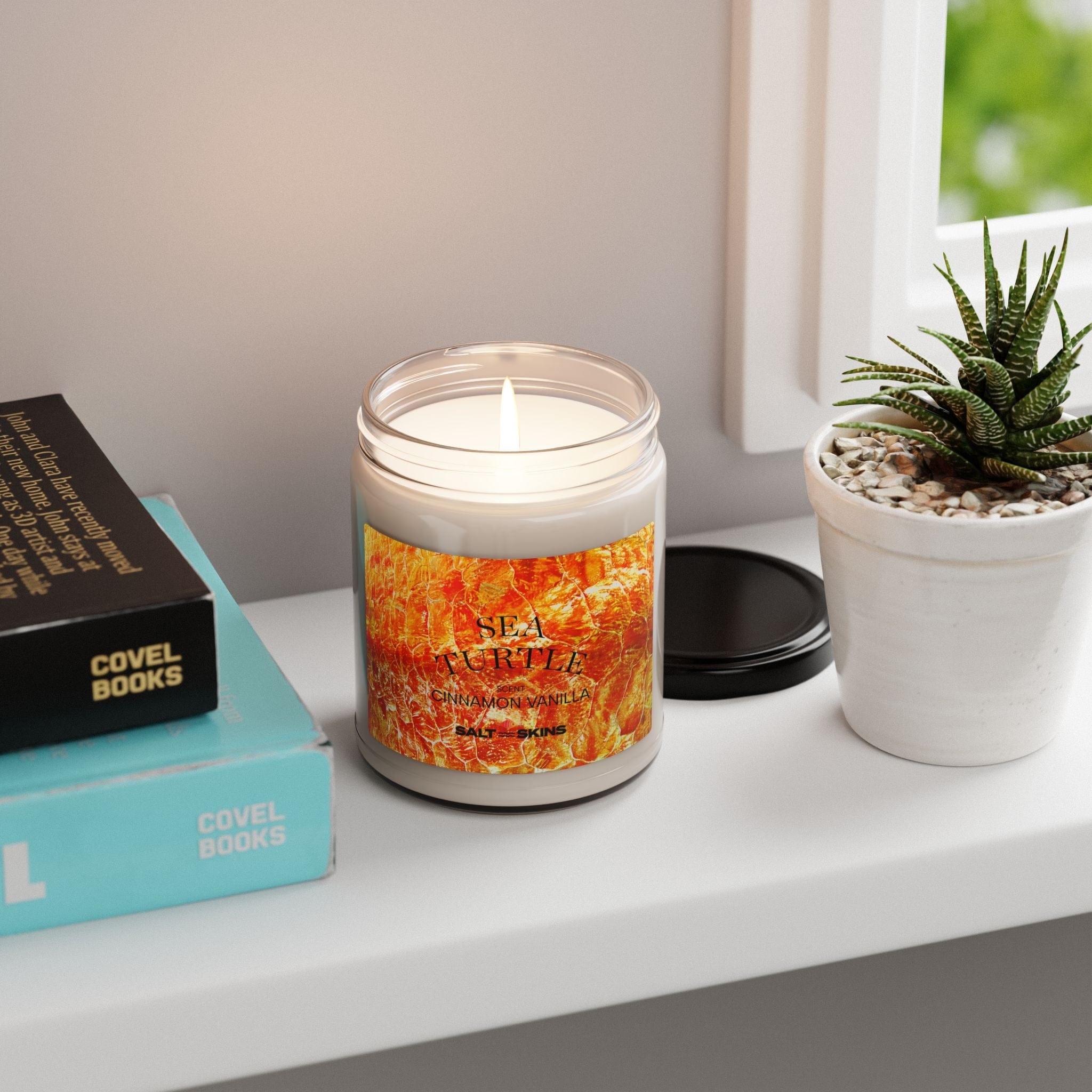 Salt Skins Home Decor Cinnamon Vanilla / 9oz Sea Turtle Candle - Cinnamon Vanilla Scent - Beach House Essentials