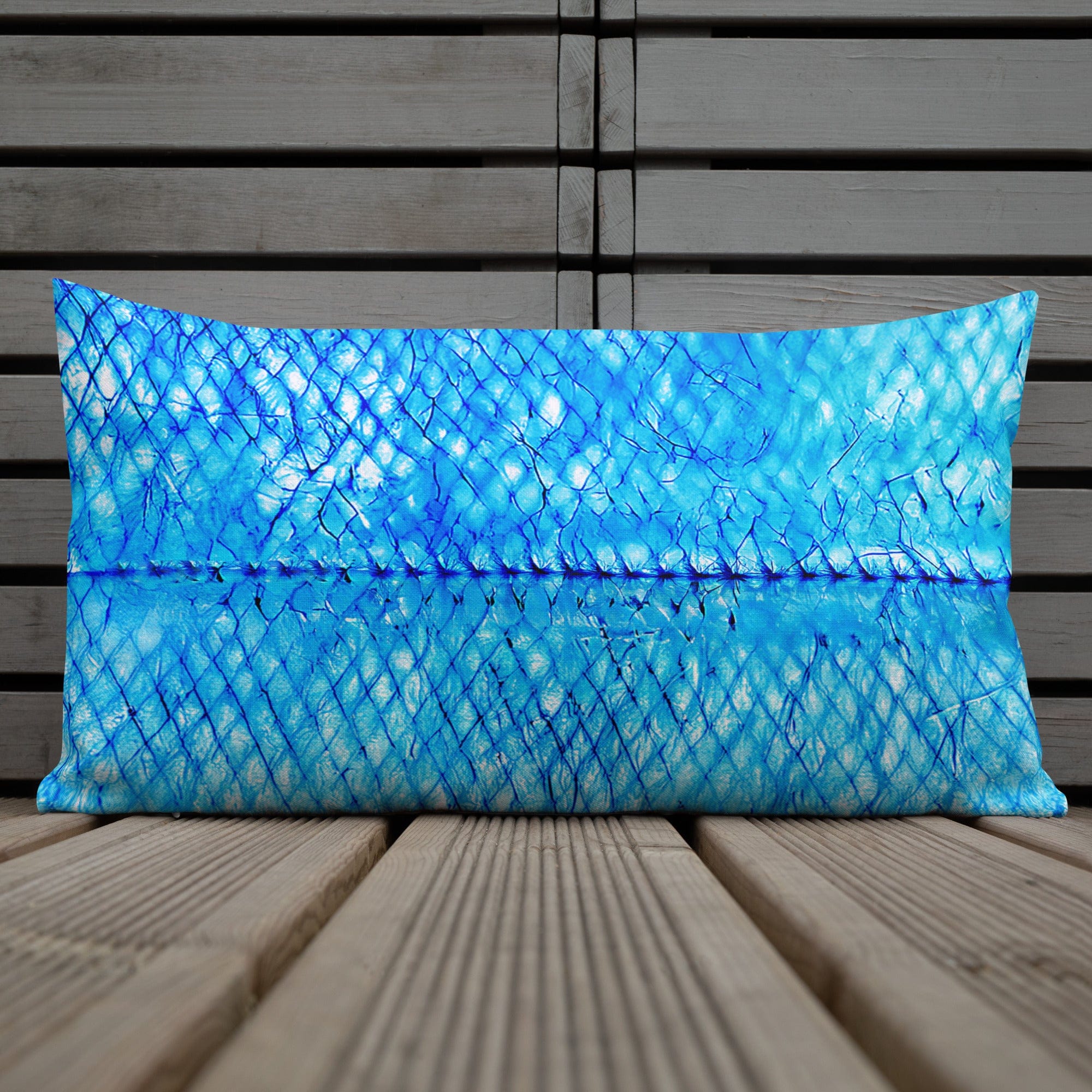 Salt Skins Home Decor Sea Angler Collection Blue Mackerel - Throw Pillow