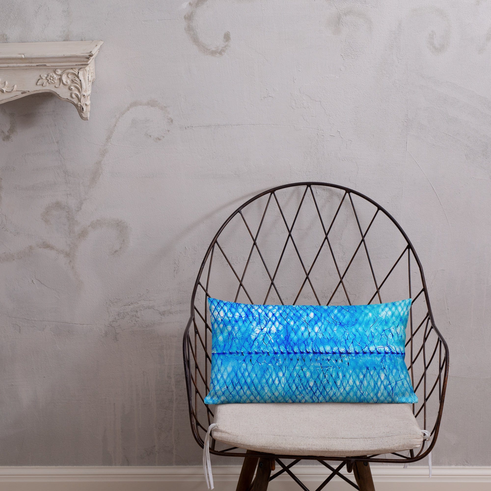 Salt Skins Home Decor Sea Angler Collection Blue Mackerel - Throw Pillow