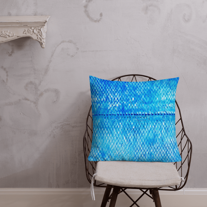 Salt Skins Home Decor Sea Angler Collection Blue Mackerel - Throw Pillow