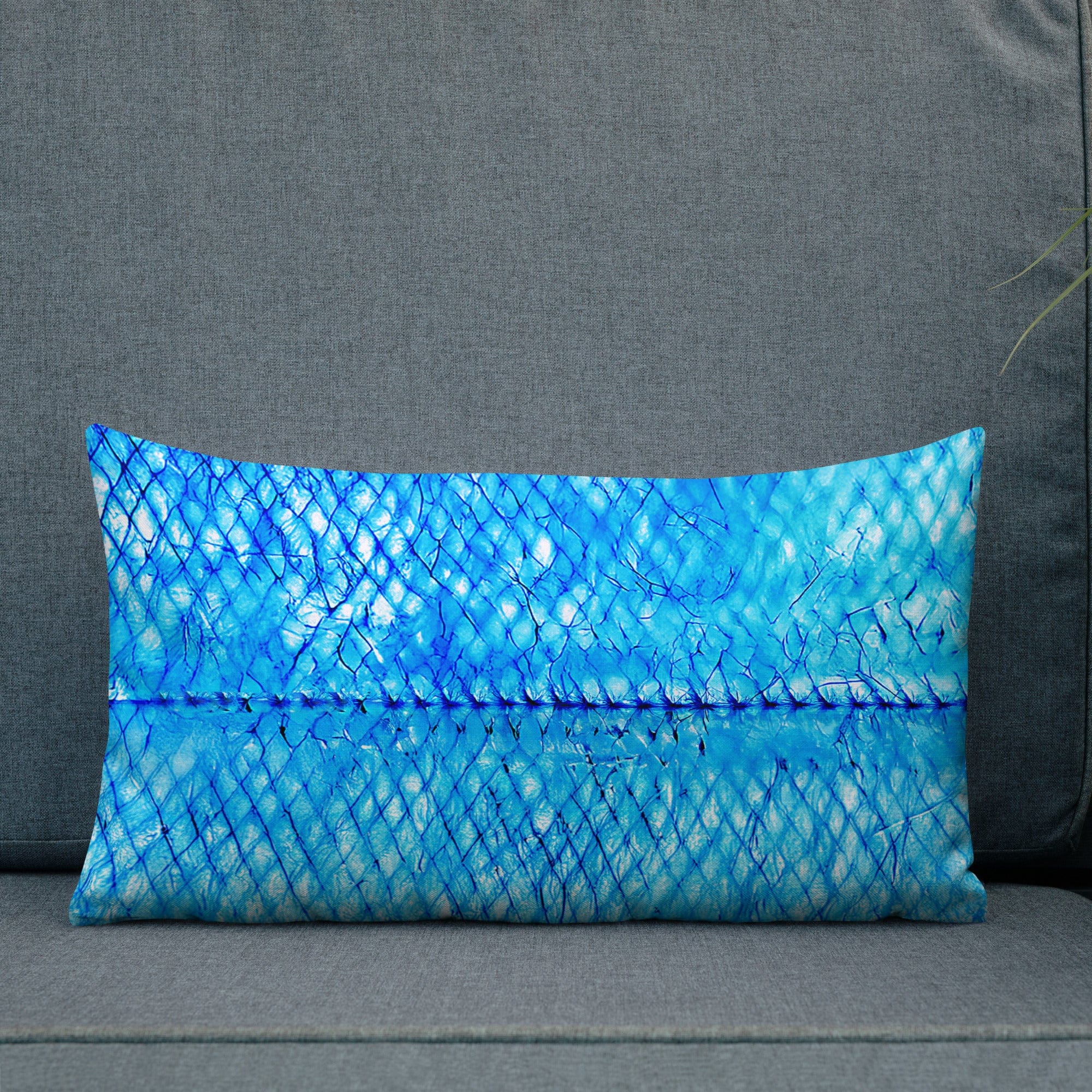 Salt Skins Home Decor Sea Angler Collection Blue Mackerel - Throw Pillow