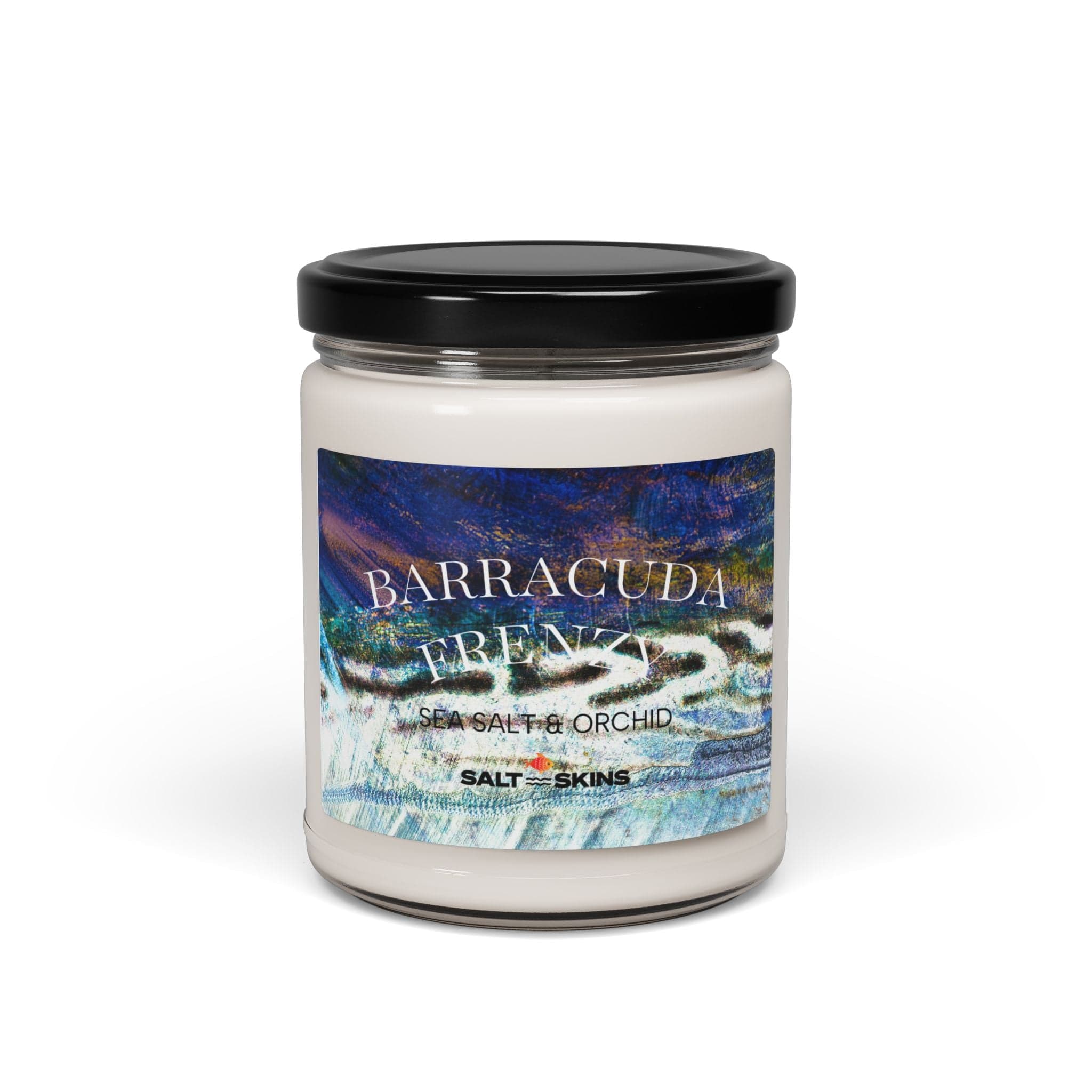 Salt Skins Home Decor Sea Salt + Orchid / 9oz Barracuda Soy Candle - Sea Salt & Orchid Scent - Beach House Essentials