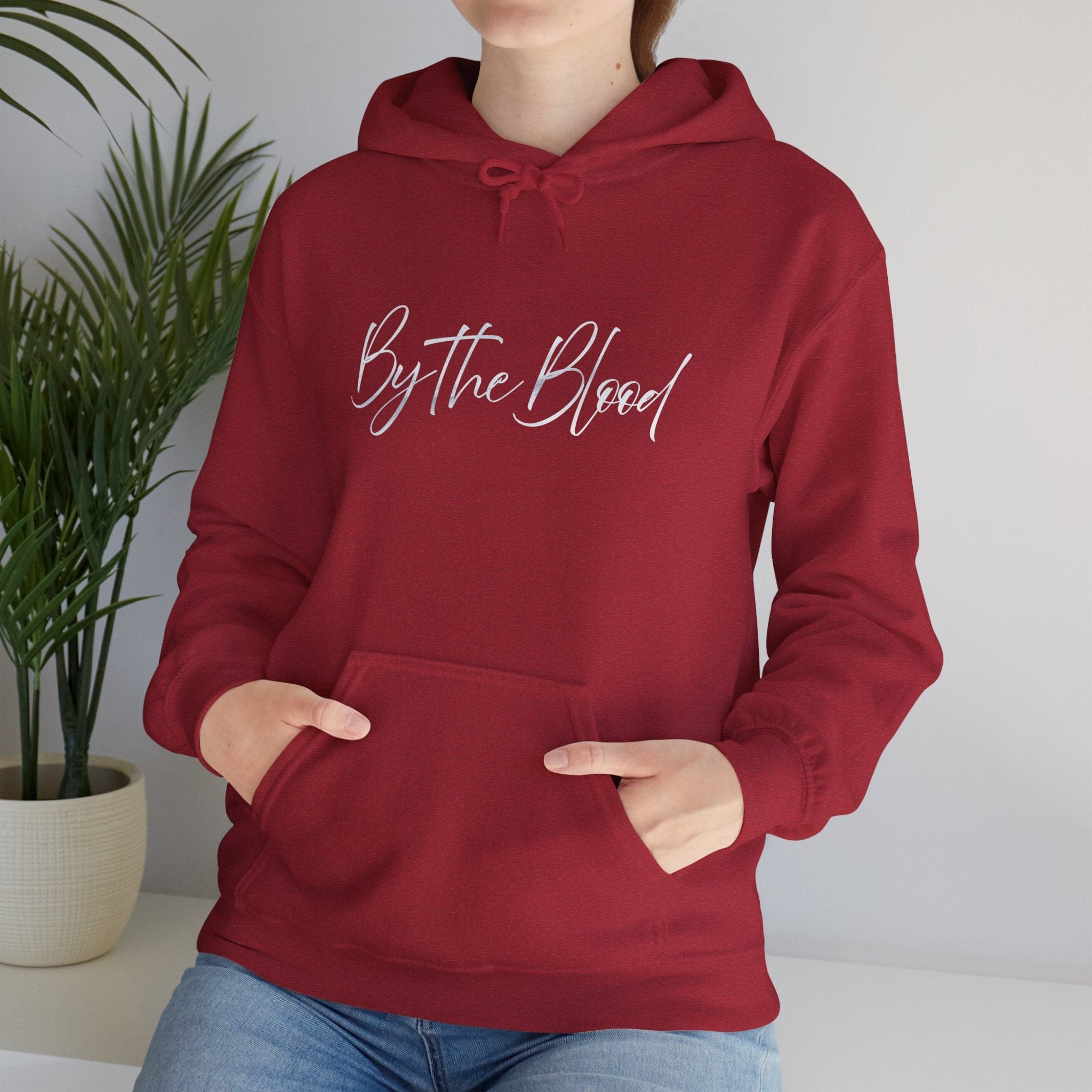 Salt Skins Hoodie Lightweight Redeemed By the Blood Unisex Hooded Sweatshirt