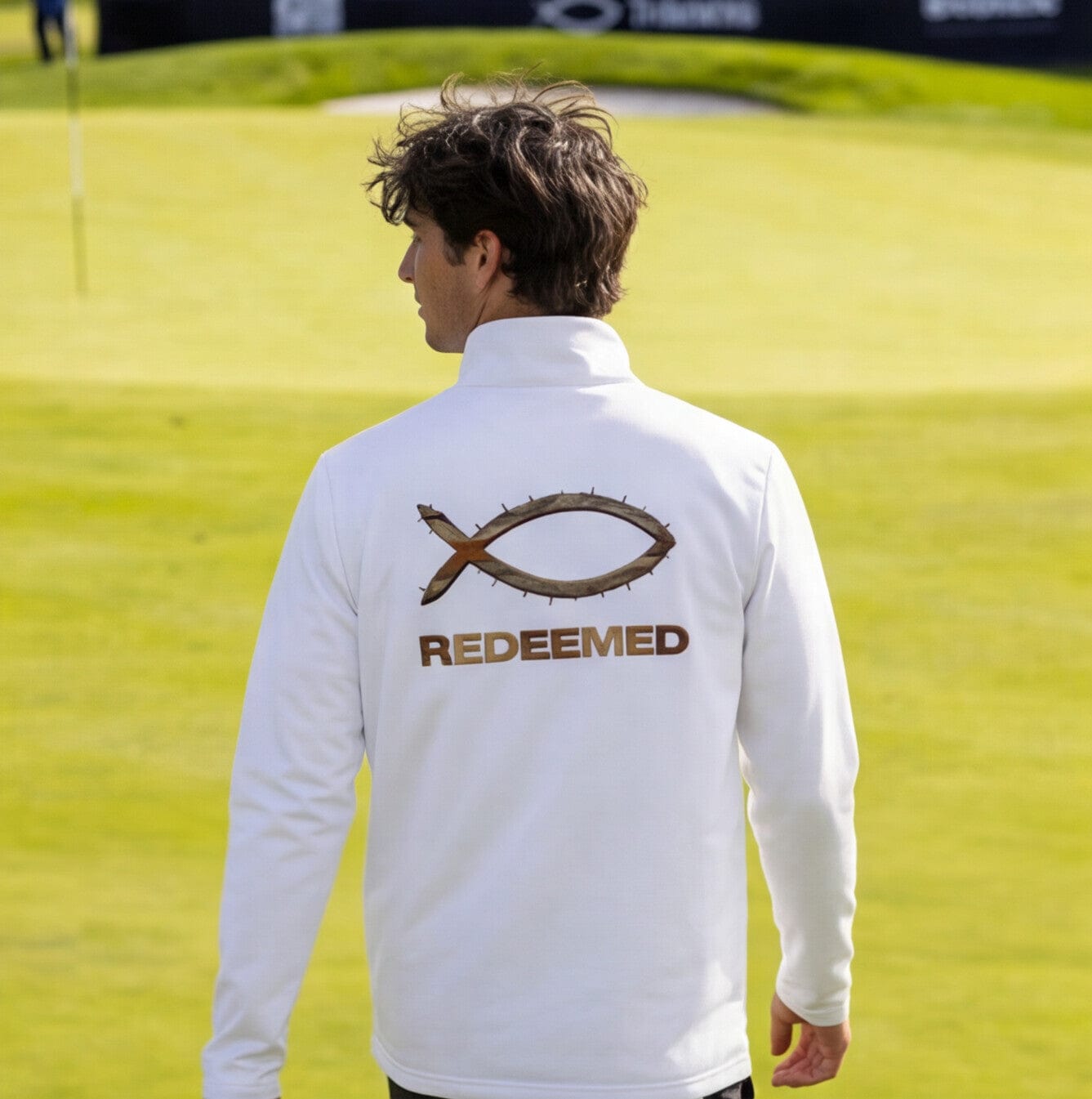Salt Skins Long-sleeve Pullover XS / White "Redeemed" Crown of Thorns Fish Quarter Zip Pullover
