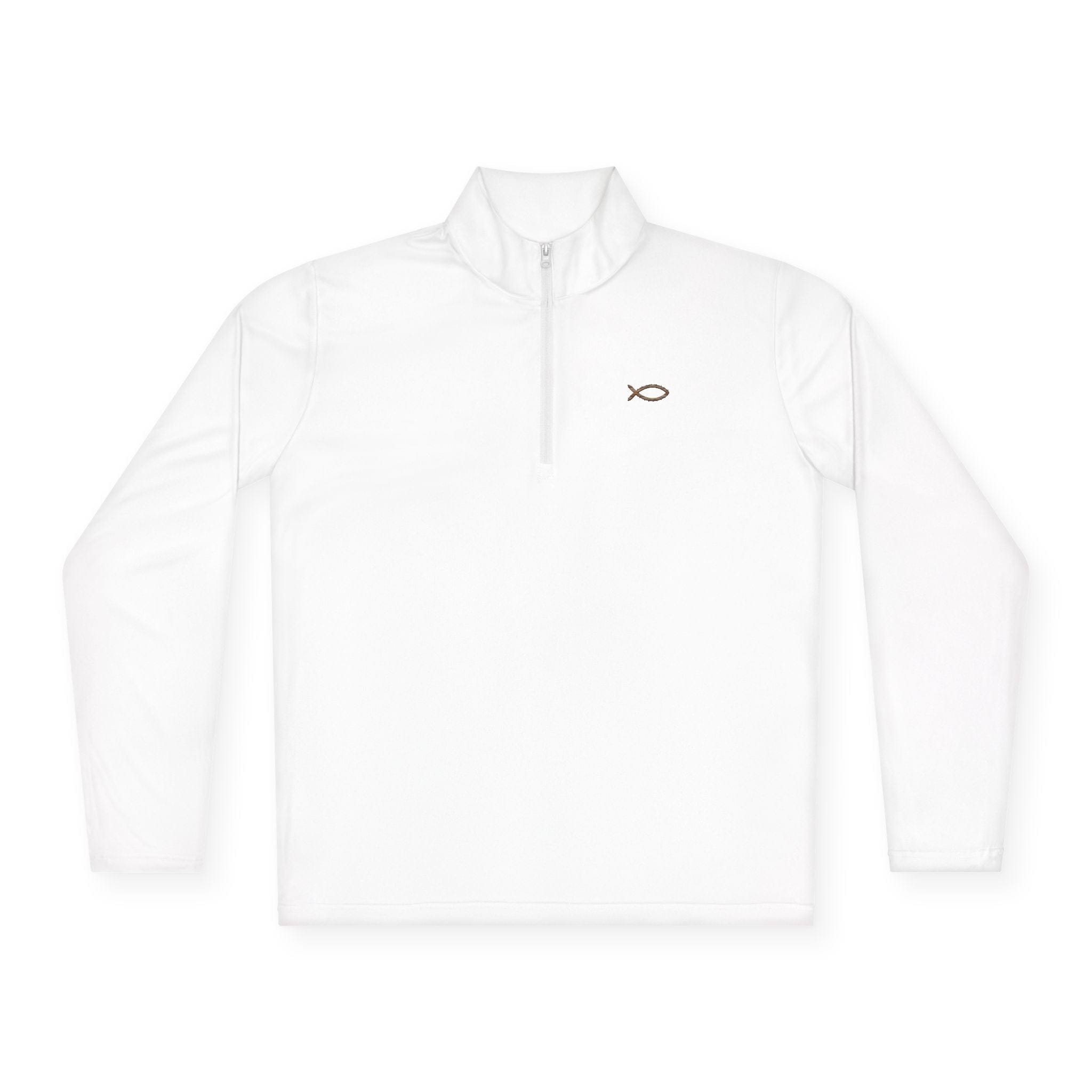 Salt Skins Long-sleeve White / XS "Redeemed" Ichthus Fish Quarter Zip Pullover