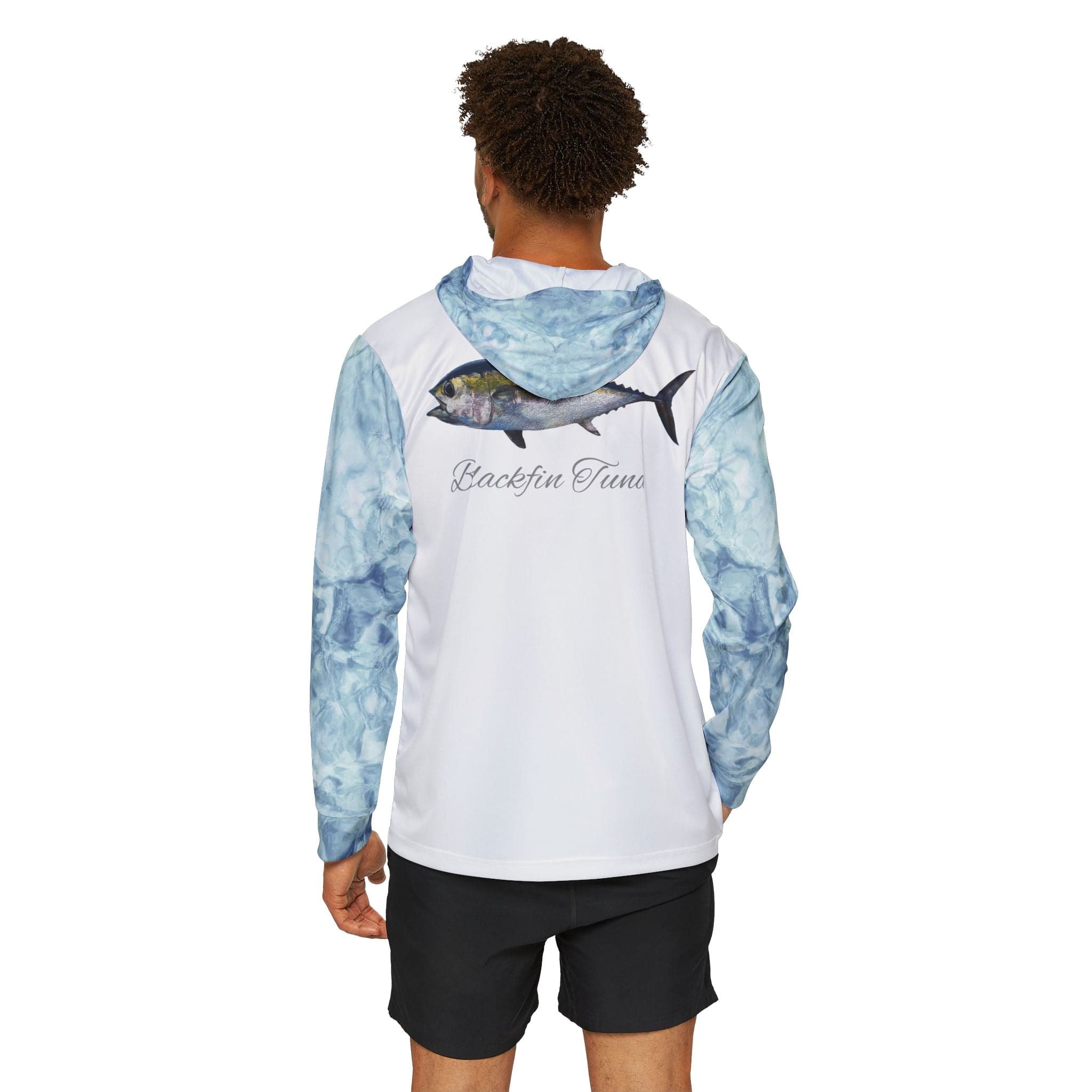 Salt Skins Men's Long Sleeve Hoodie Blackfin Tuna - The Ultimate Performance Men's Long Sleeve Fishing Shirt