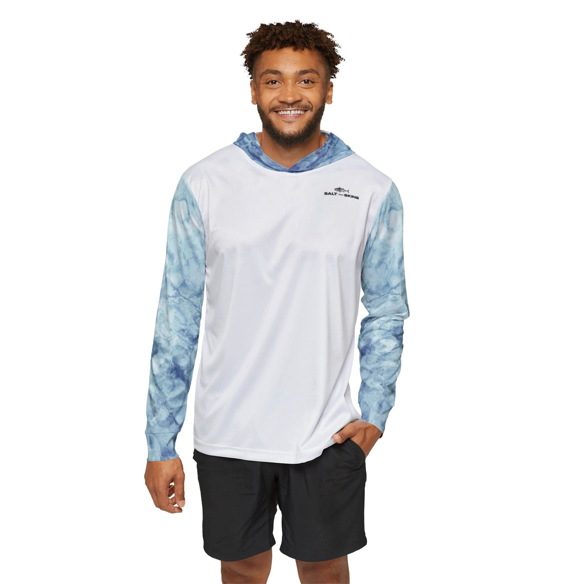 Salt Skins Men's Long Sleeve Hoodie Blackfin Tuna - The Ultimate Performance Men's Long Sleeve Fishing Shirt