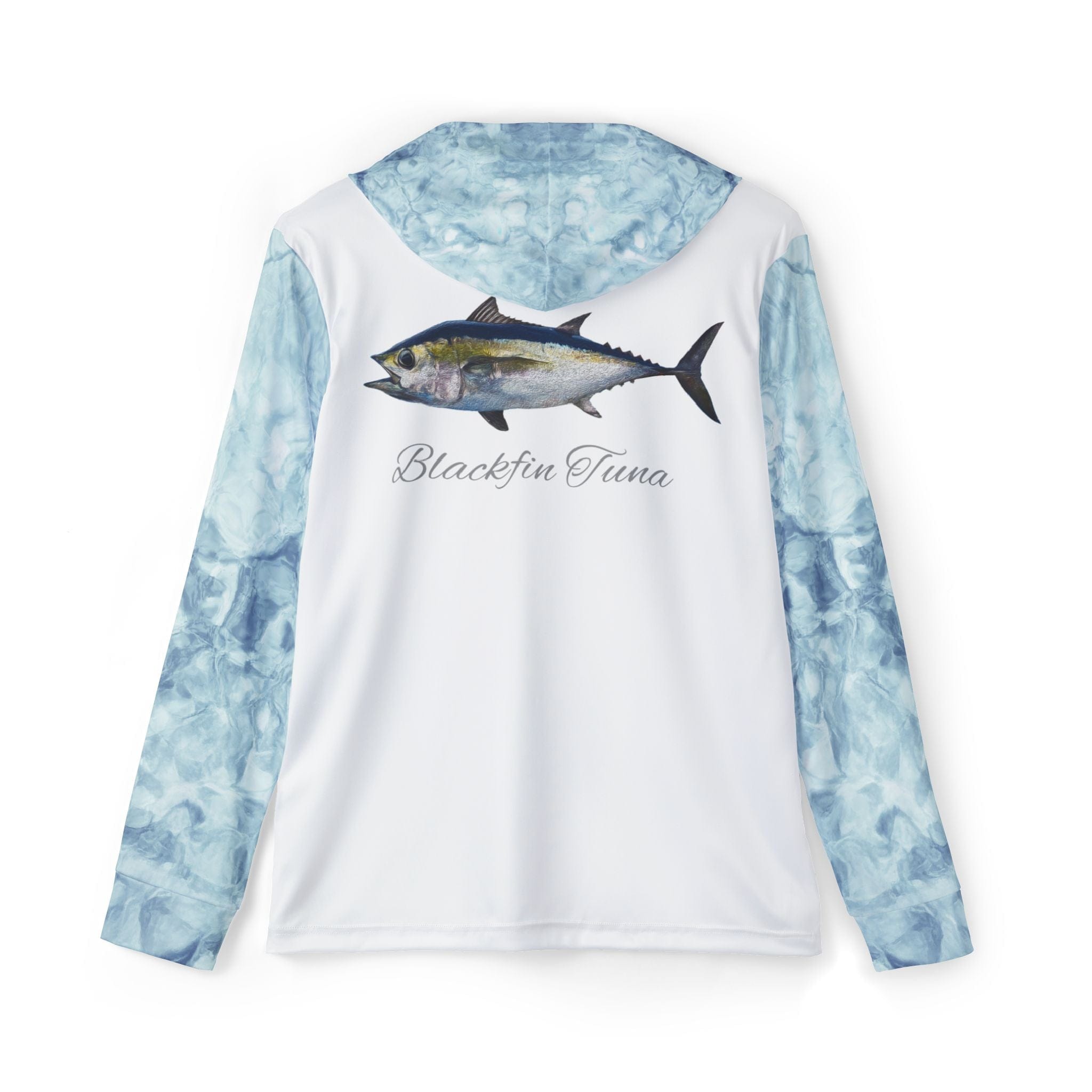 Salt Skins Men's Long Sleeve Hoodie Blackfin Tuna - The Ultimate Performance Men's Long Sleeve Fishing Shirt
