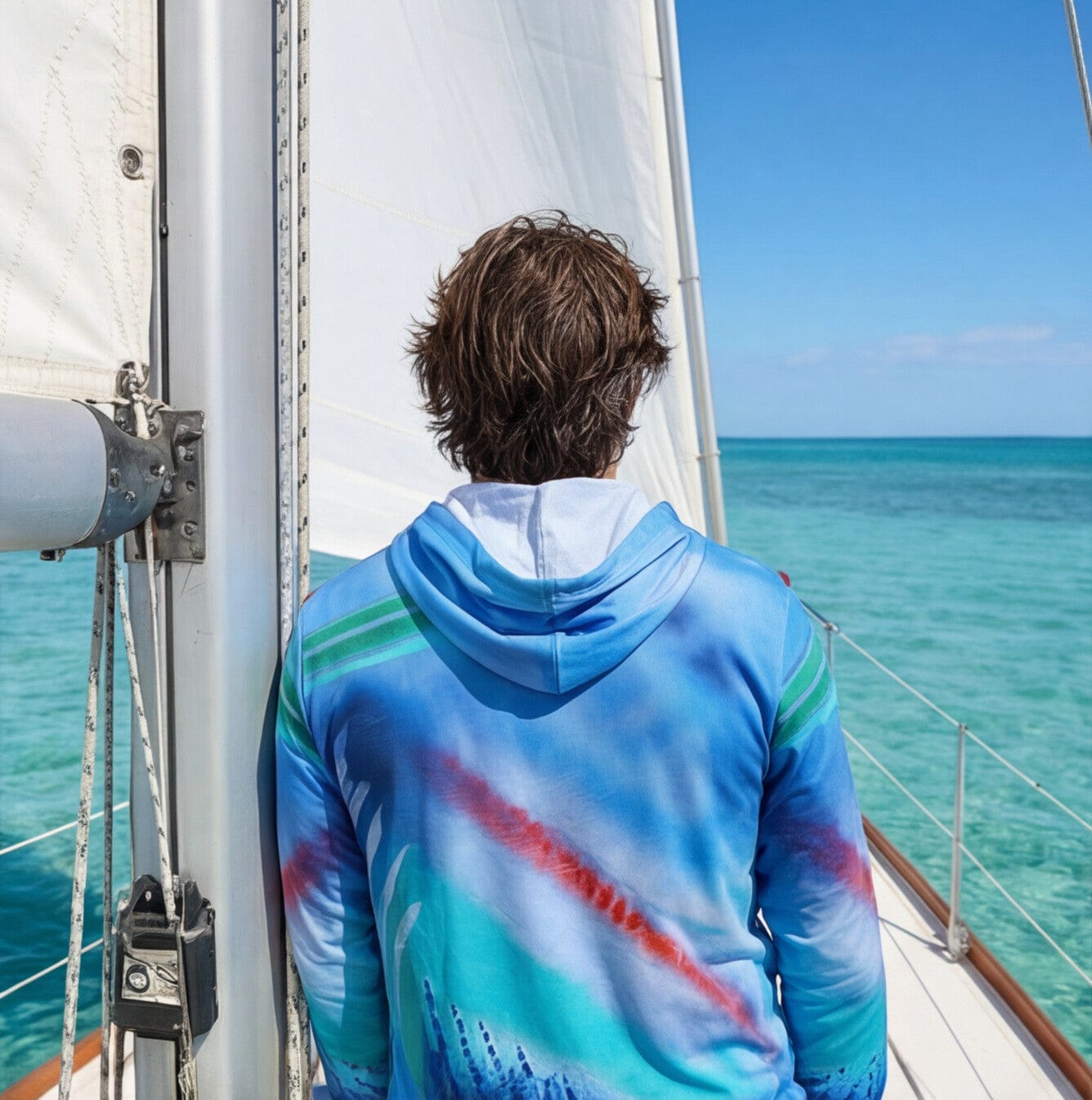 Salt Skins Men's Long Sleeve Hoodie Parrot Reef Slayer Men's Ultimate Performance Long Sleeve Fishing Shirt