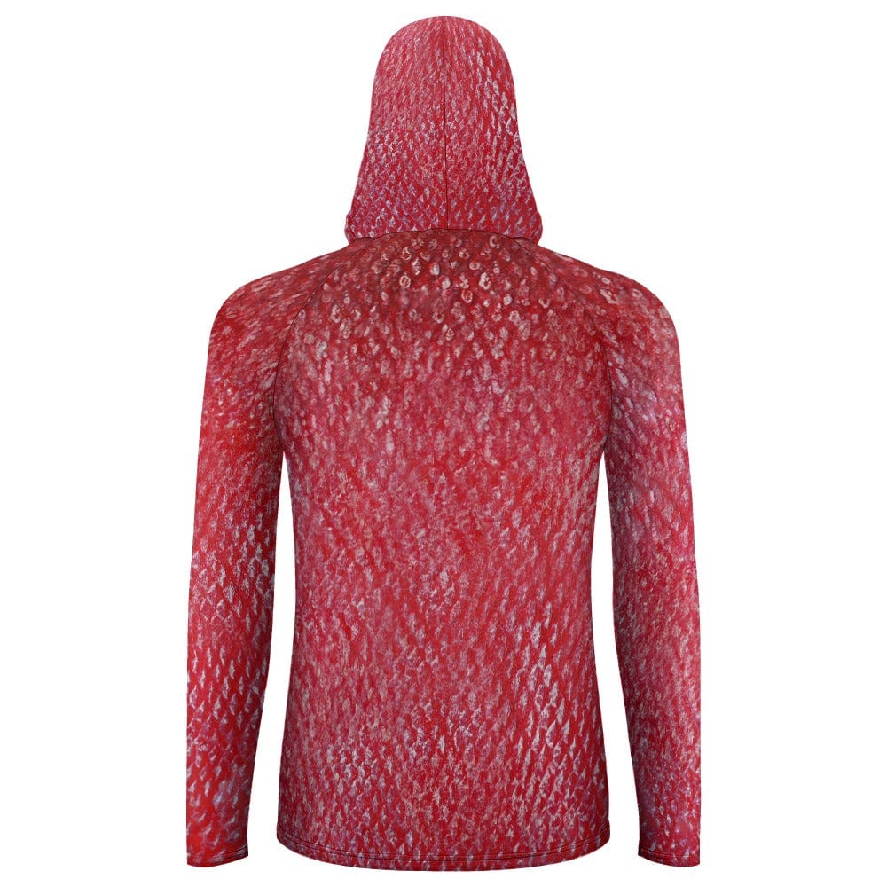 Salt Skins Men's Long Sleeve Hoodie Red Mingy Men's Long Sleeve Sun Protection Hoodie