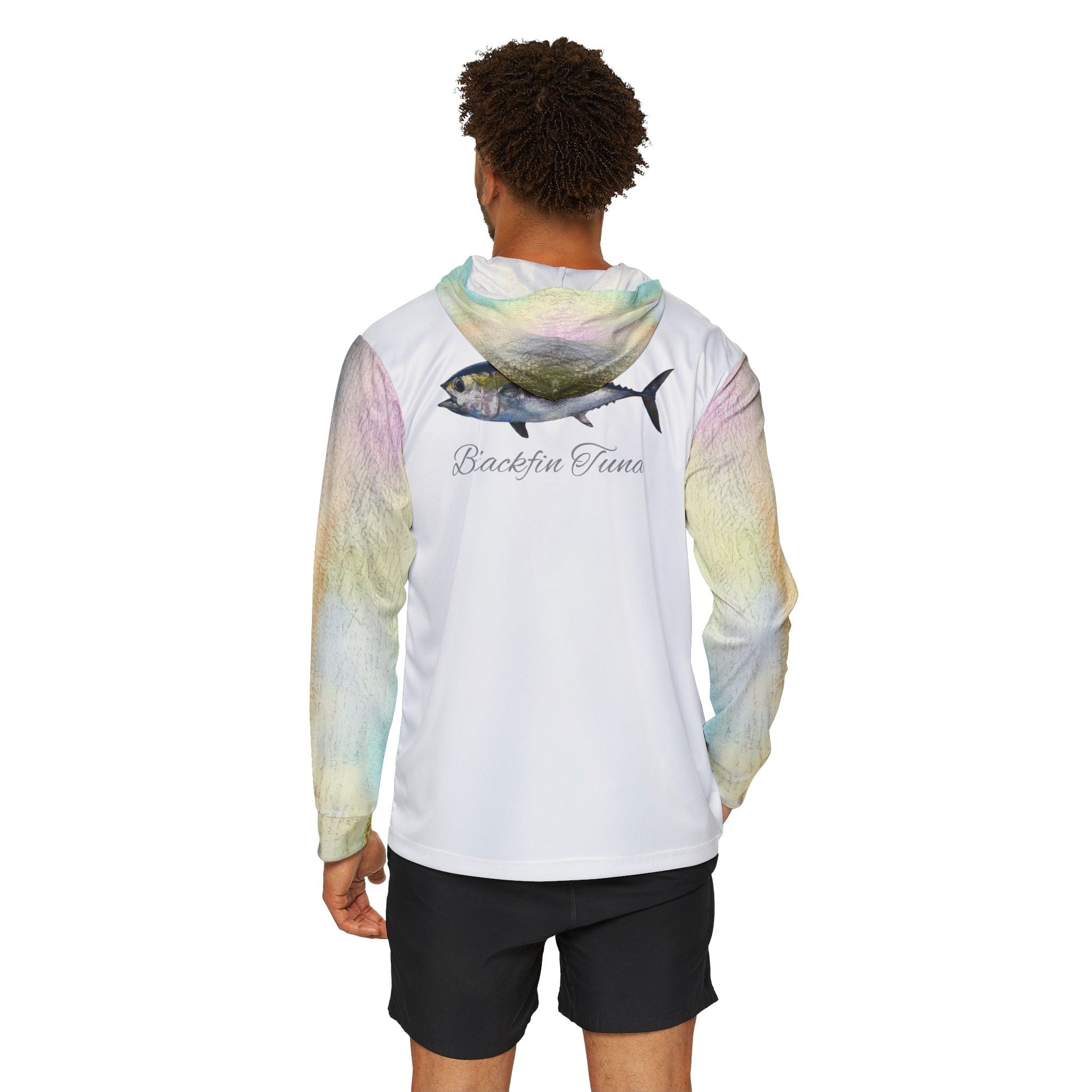 Salt Skins Men's Performance Hoodie Black Fin Tuna Captains Series II - The Ultimate Performance Men's Long Sleeve Fishing Shirt