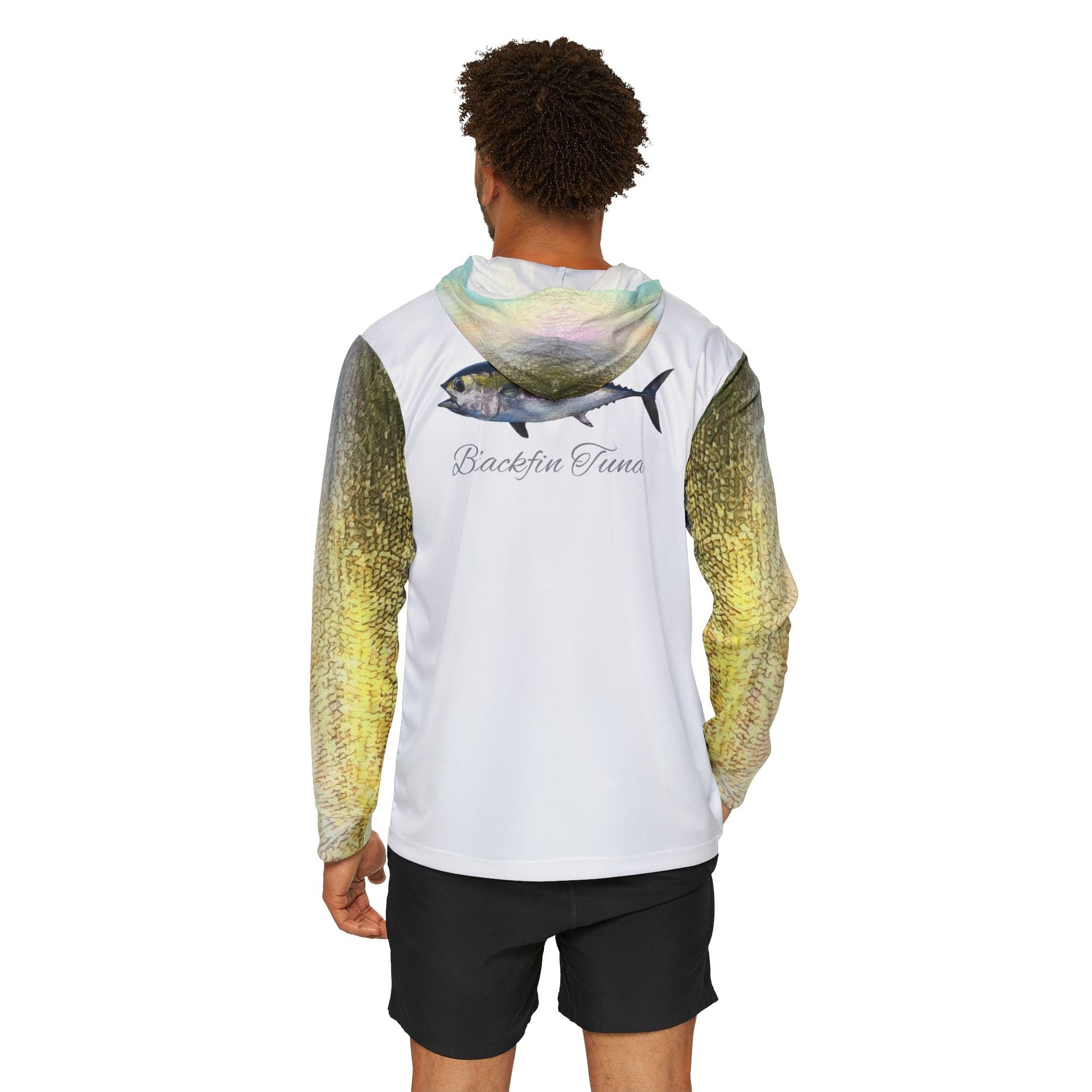 Salt Skins Men's Performance Hoodie Black Fin Tuna Captains Series II - The Ultimate Performance Men's Long Sleeve Fishing Shirt