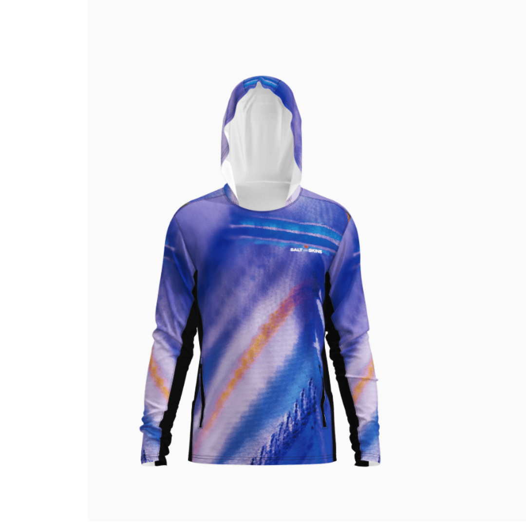 Salt Skins Men's Performance Hoodie Blue Purple / S Purple Parrot Side Vent Performance Hoodie