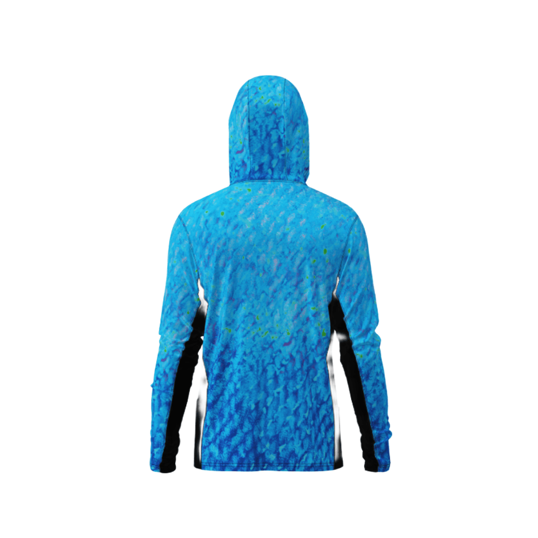 Salt Skins Men's Performance Hoodie Flats Blue Water Camo Side Vent Performance Hoodie