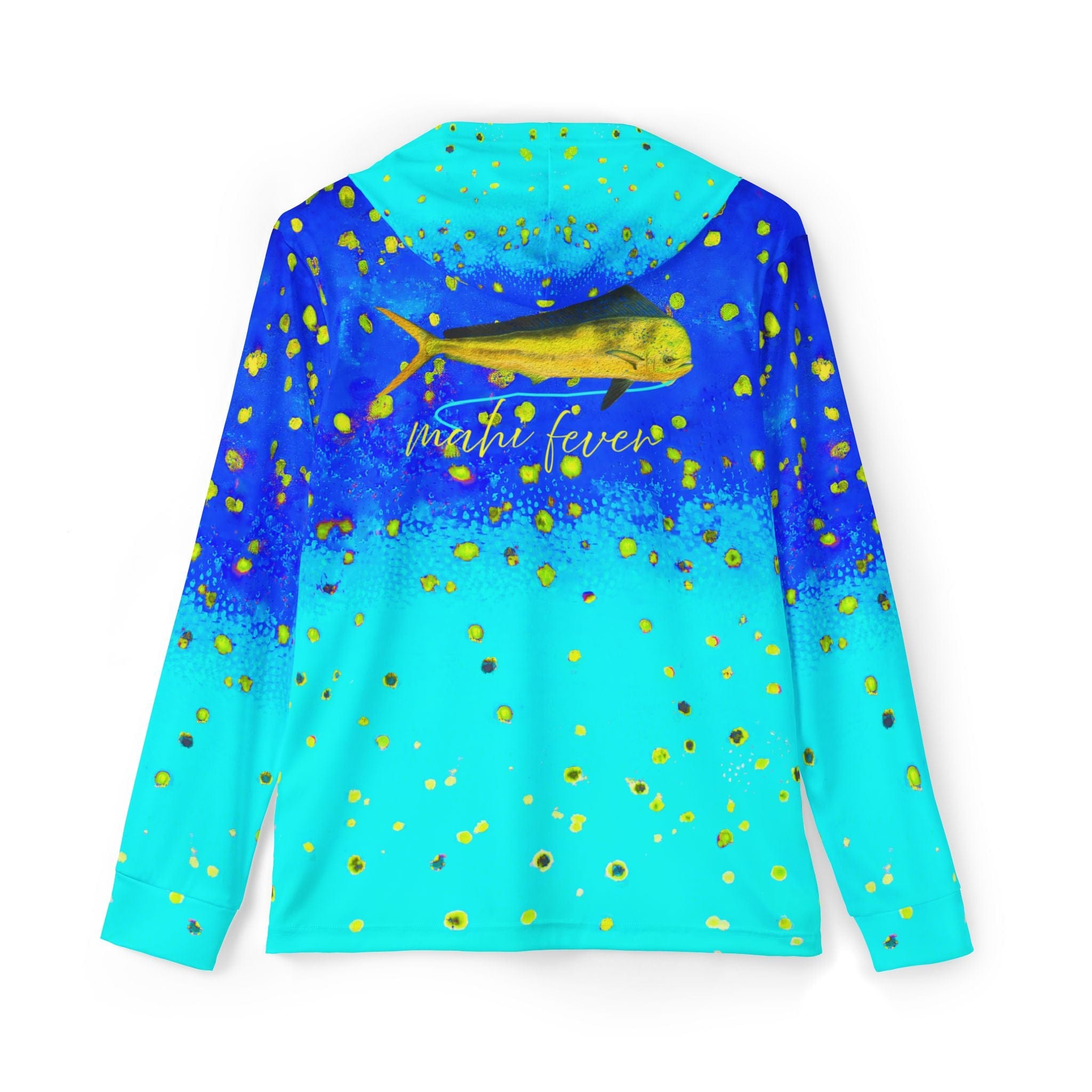 Salt Skins Men's Performance Hoodie Mahi Blue Captains Series - The Ultimate Performance Men's Long Sleeve Fishing Shirt